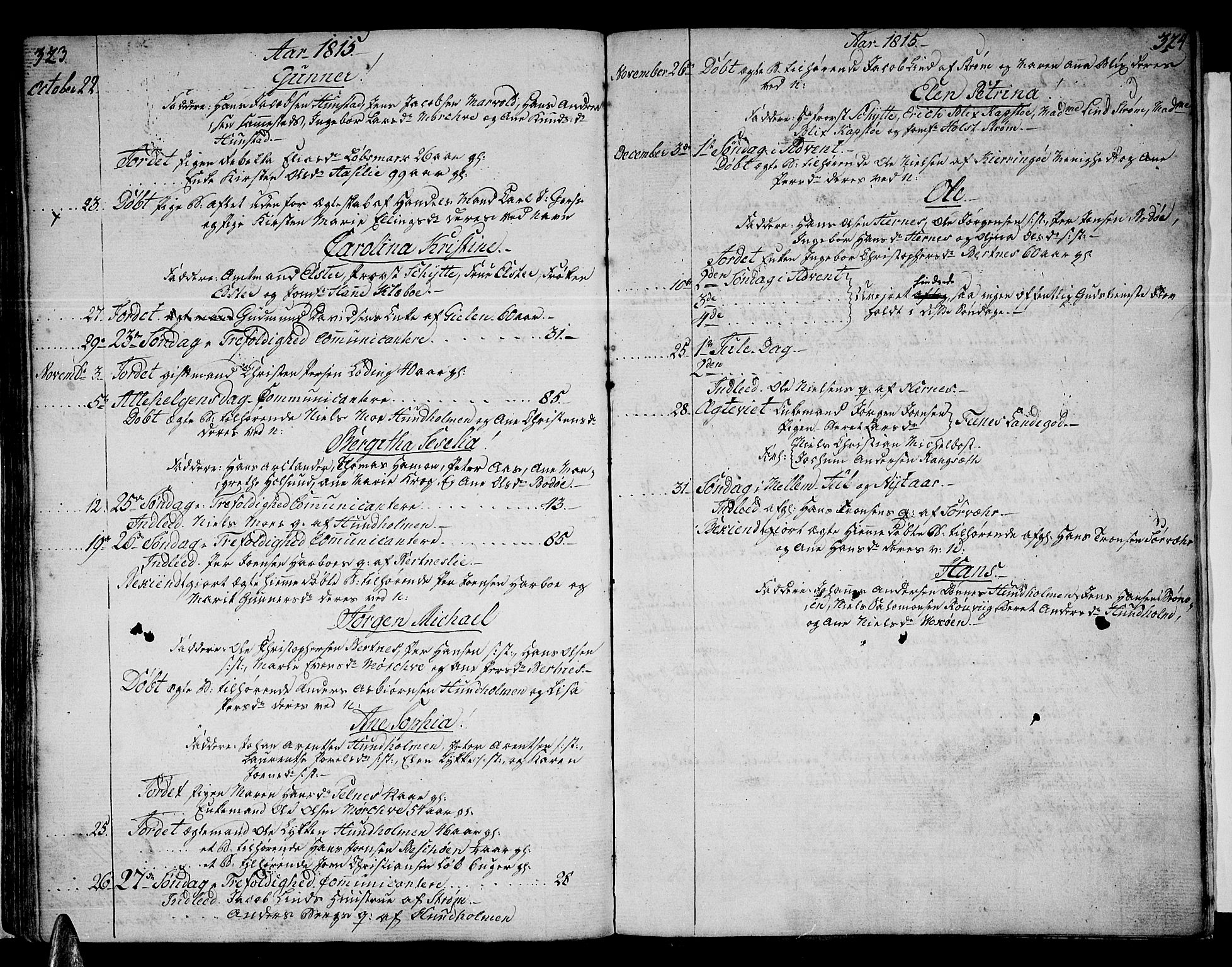 Ministerialprotokoller, klokkerbøker og fødselsregistre - Nordland, SAT/A-1459/801/L0004: Parish register (official) no. 801A04, 1796-1817, p. 323-324