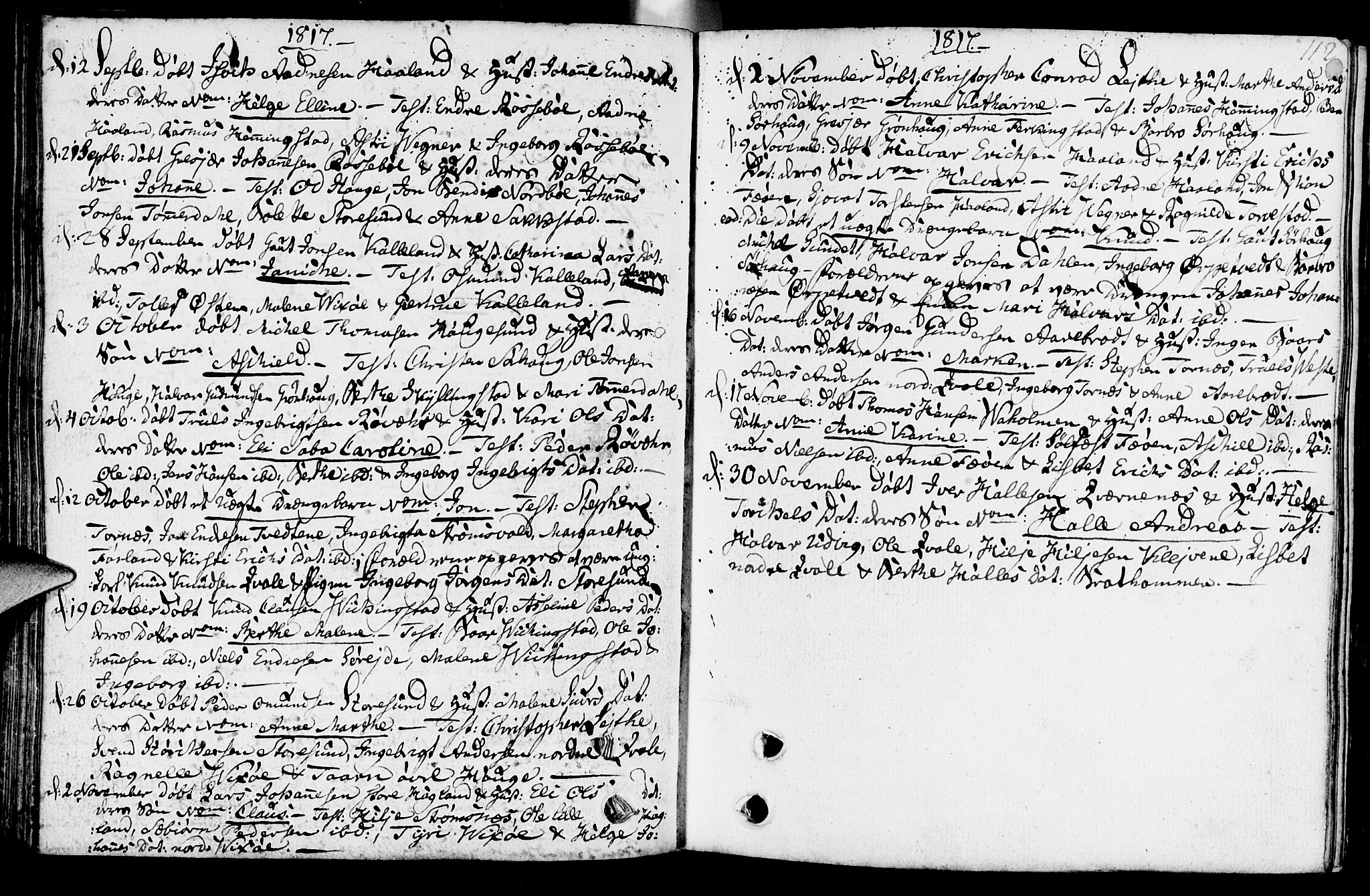 Torvastad sokneprestkontor, SAST/A -101857/H/Ha/Haa/L0002: Parish register (official) no. A 2, 1801-1817, p. 112