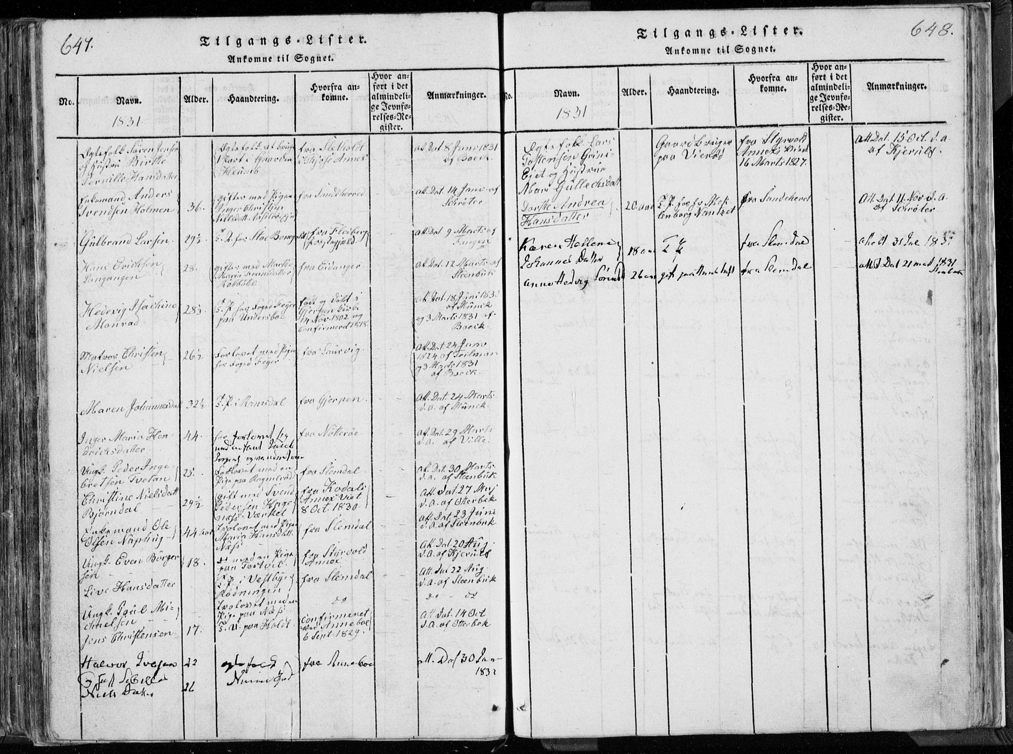 Hedrum kirkebøker, SAKO/A-344/F/Fa/L0004: Parish register (official) no. I 4, 1817-1835, p. 647-648