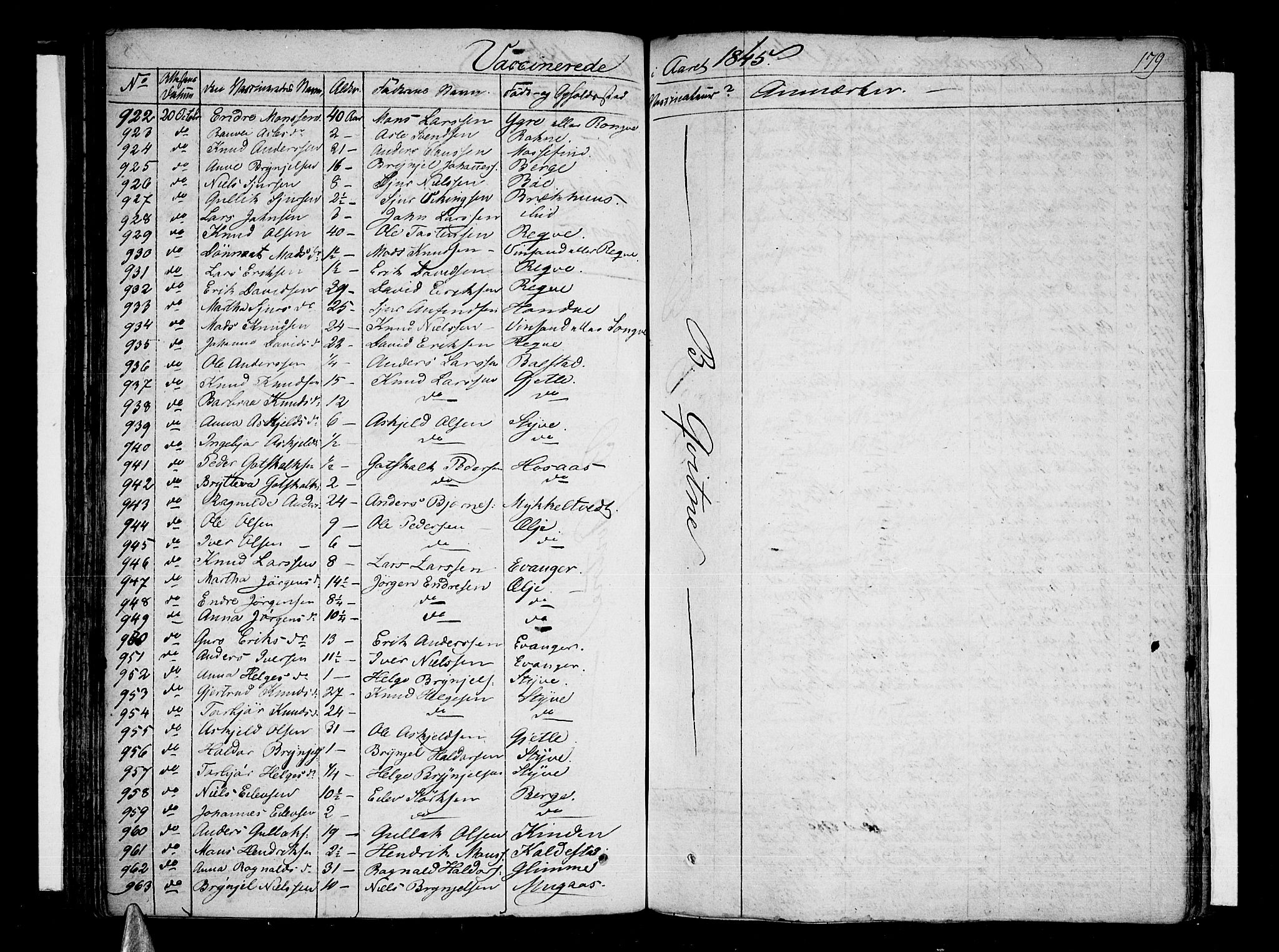 Voss sokneprestembete, SAB/A-79001/H/Haa: Parish register (official) no. A 12, 1823-1837, p. 179