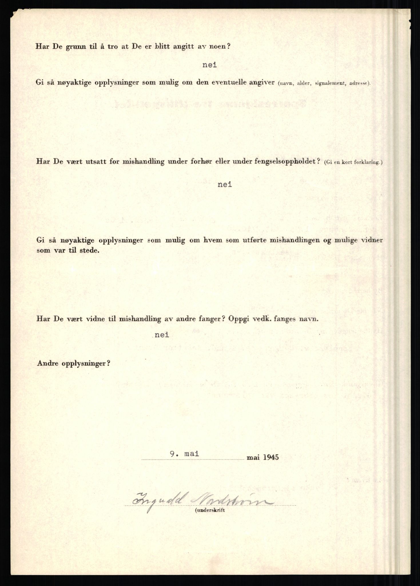 Rikspolitisjefen, AV/RA-S-1560/L/L0012: Mogensen, Øivind - Noraas, Lars, 1940-1945, p. 1071