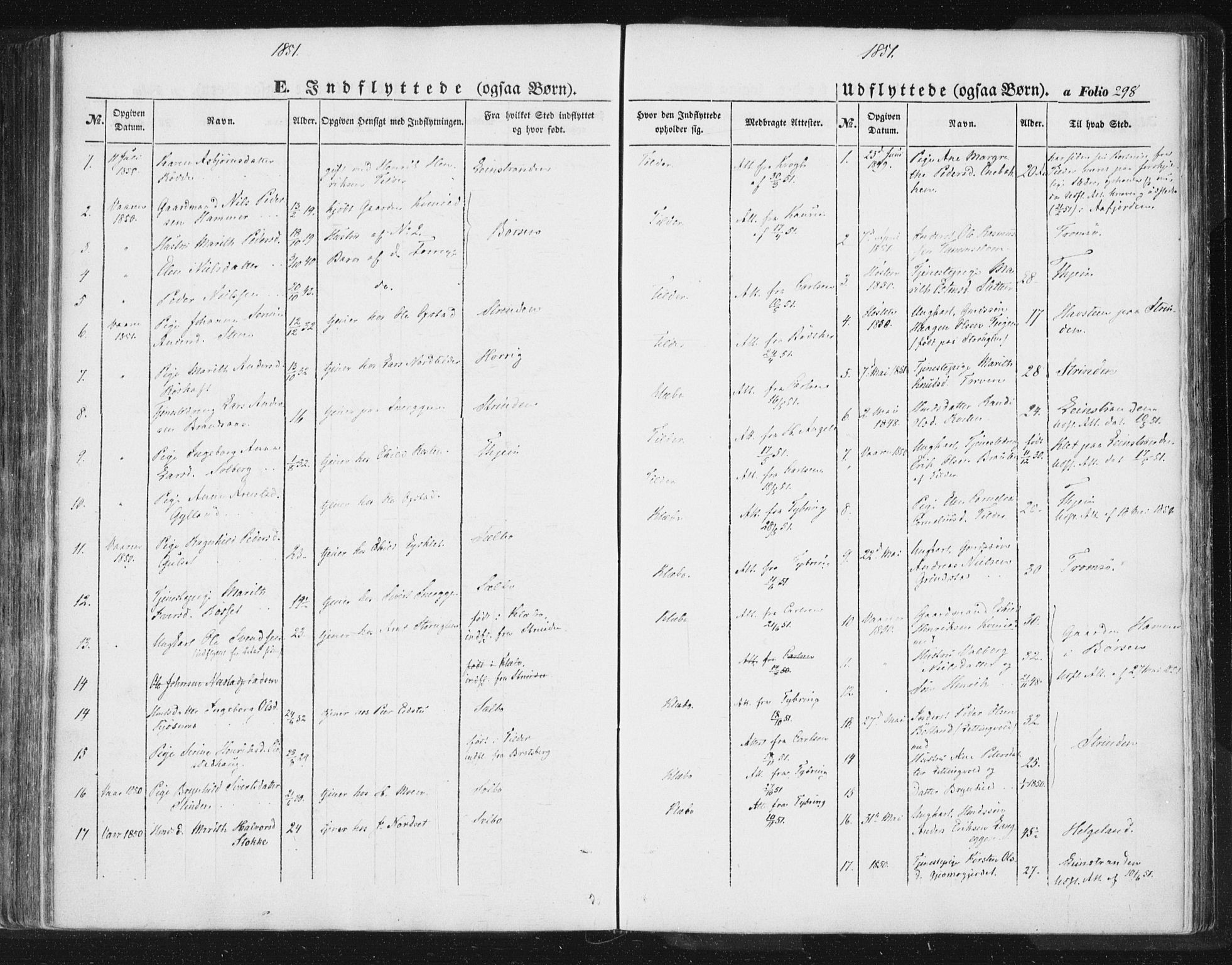 Ministerialprotokoller, klokkerbøker og fødselsregistre - Sør-Trøndelag, SAT/A-1456/618/L0441: Parish register (official) no. 618A05, 1843-1862, p. 298