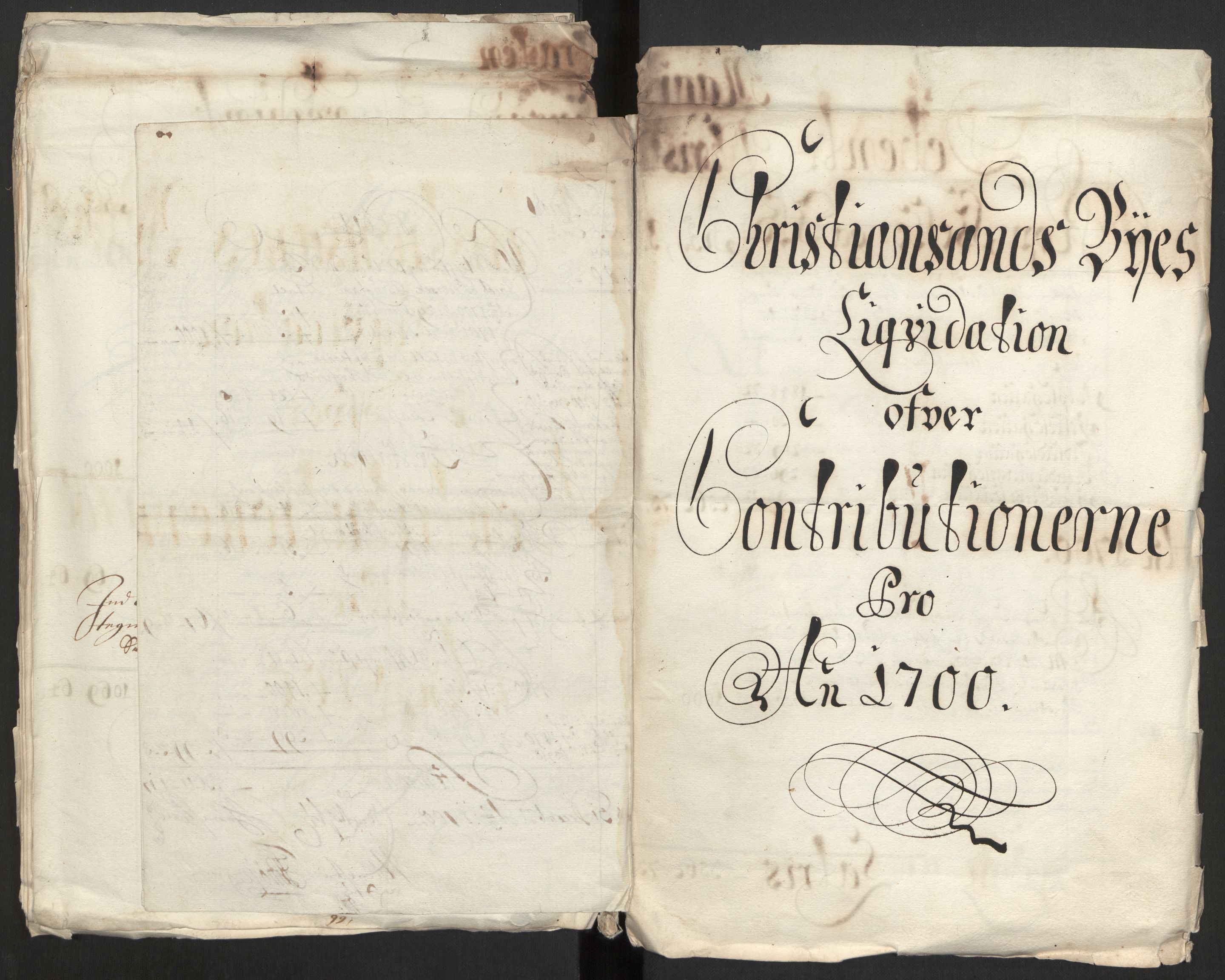 Rentekammeret inntil 1814, Reviderte regnskaper, Byregnskaper, AV/RA-EA-4066/R/Rm/L0258: [M1] Kontribusjonsregnskap, 1664-1700, p. 86