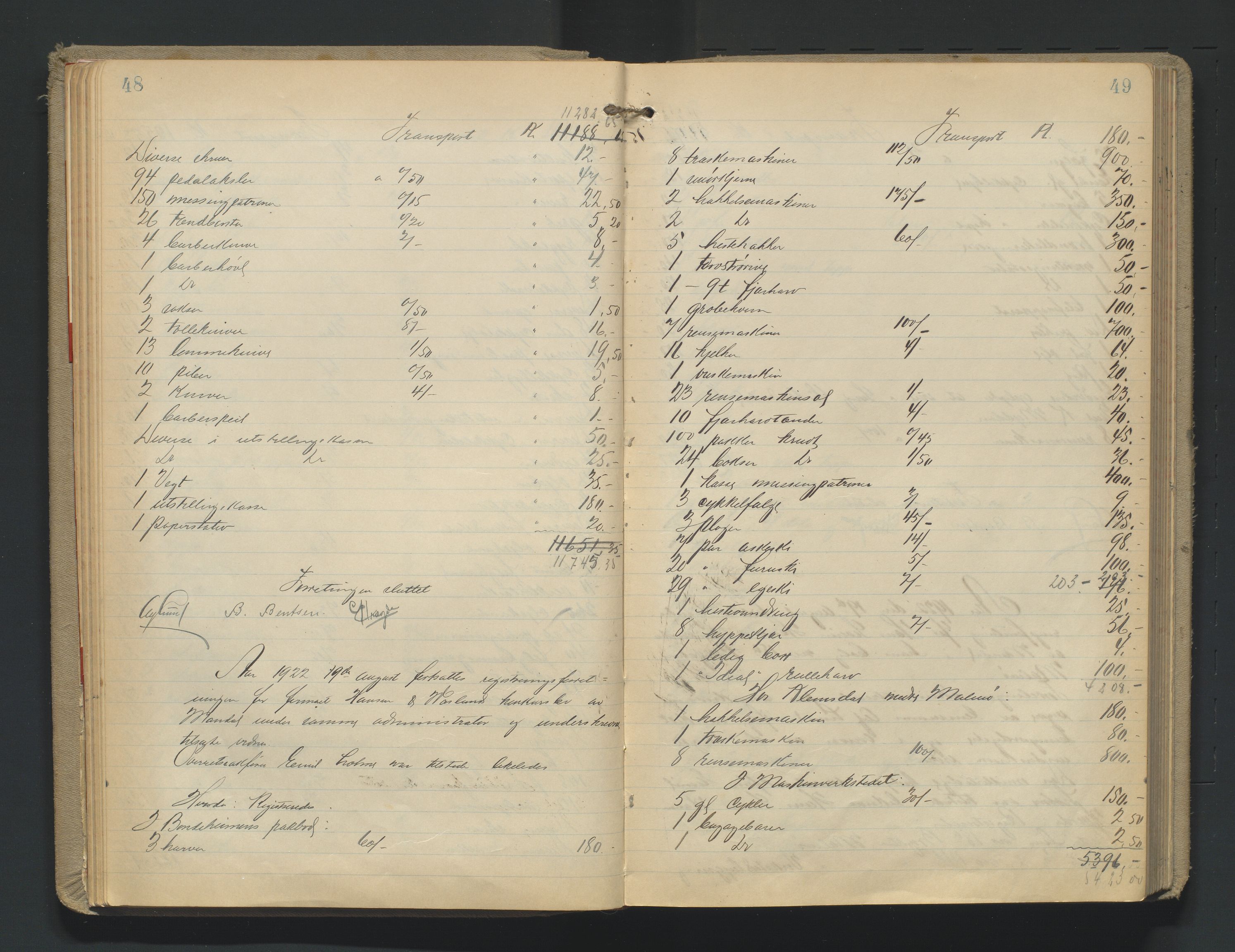 Mandal sorenskriveri, AV/SAK-1221-0005/001/H/Hc/L0067: Skifteregistreringsprotokoll nr 23 Mandal by, 1921-1944, p. 48-49