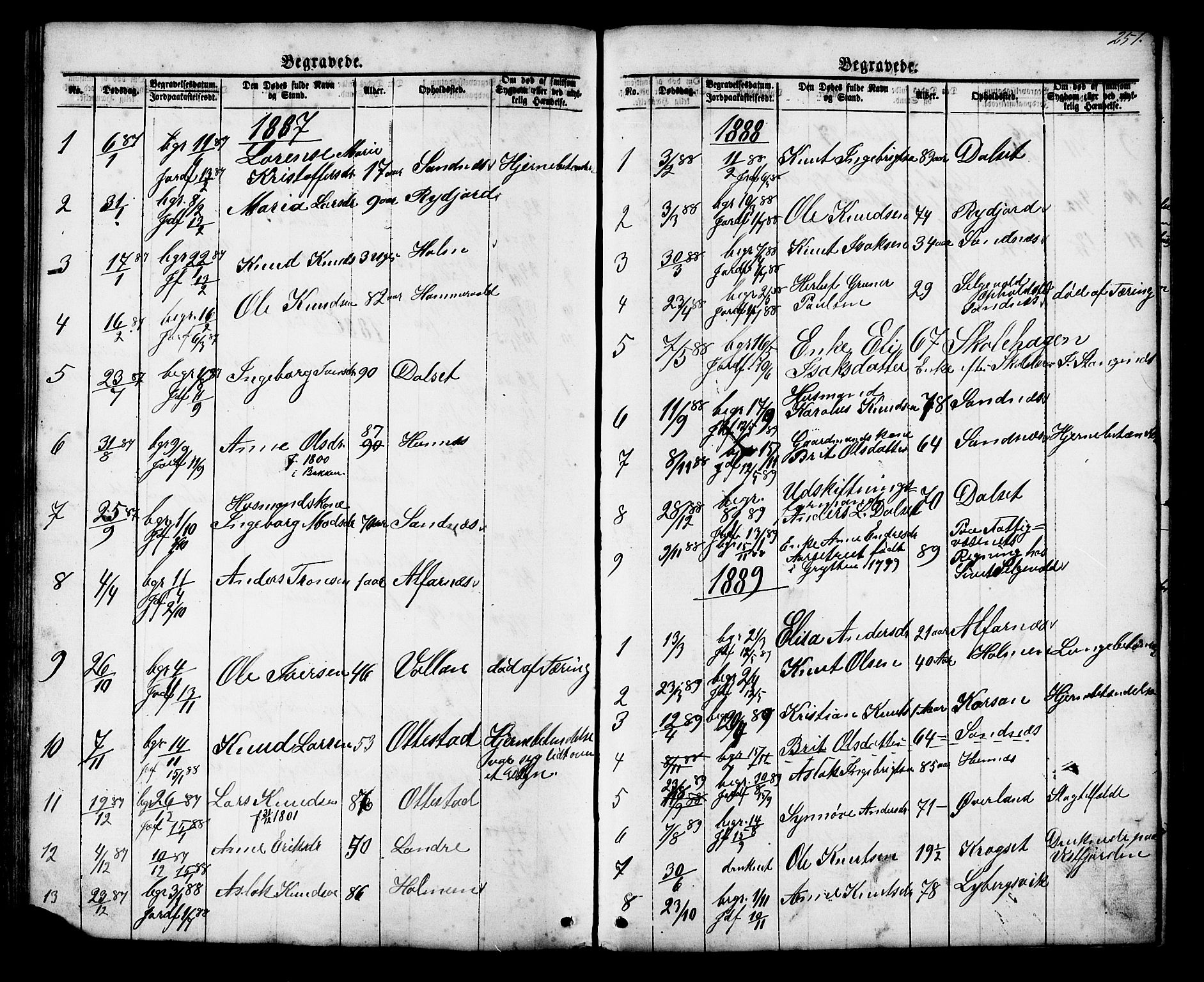 Ministerialprotokoller, klokkerbøker og fødselsregistre - Møre og Romsdal, SAT/A-1454/548/L0614: Parish register (copy) no. 548C02, 1867-1917, p. 251