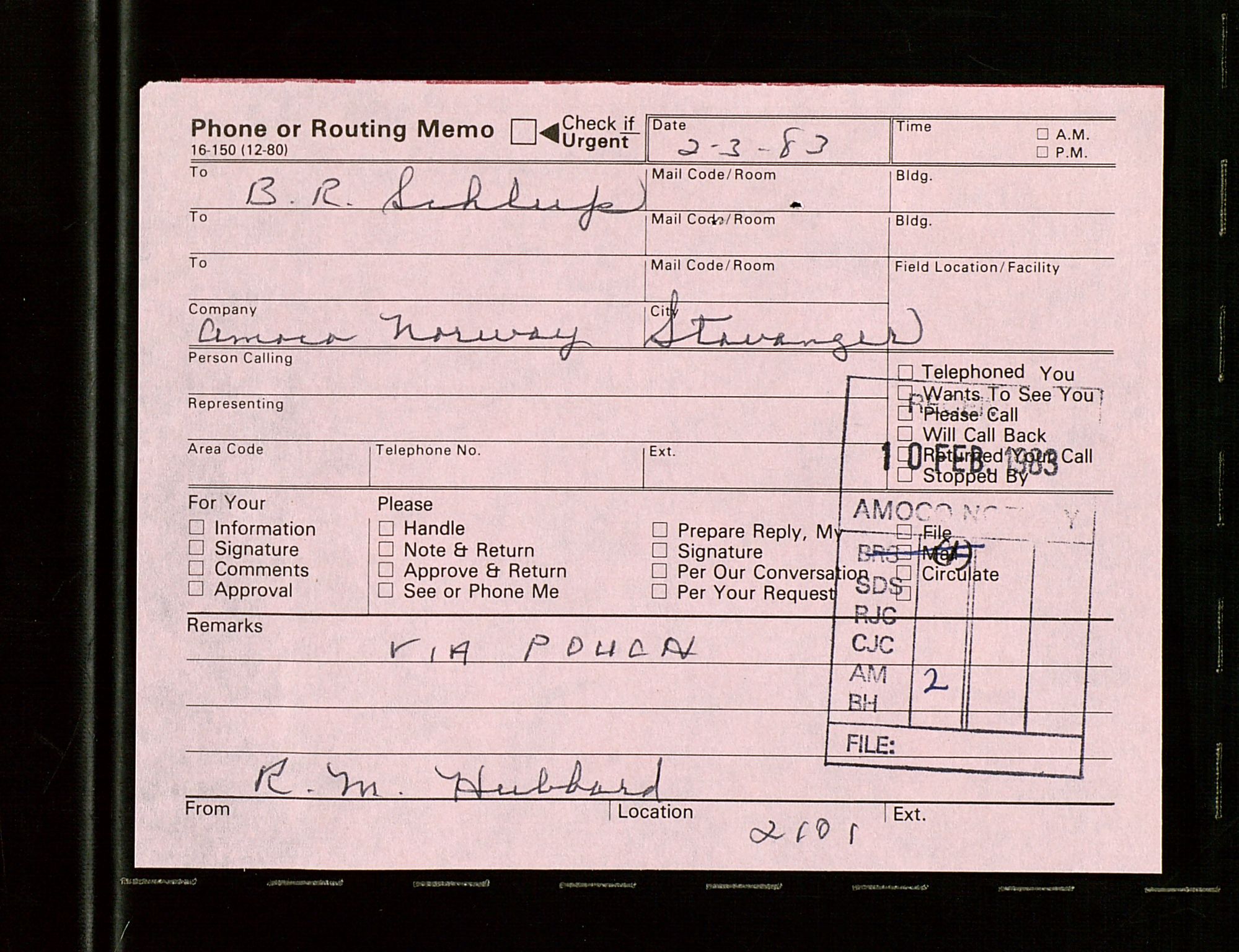 Pa 1740 - Amoco Norway Oil Company, SAST/A-102405/22/A/Aa/L0001: Styreprotokoller og sakspapirer, 1965-1999, p. 46