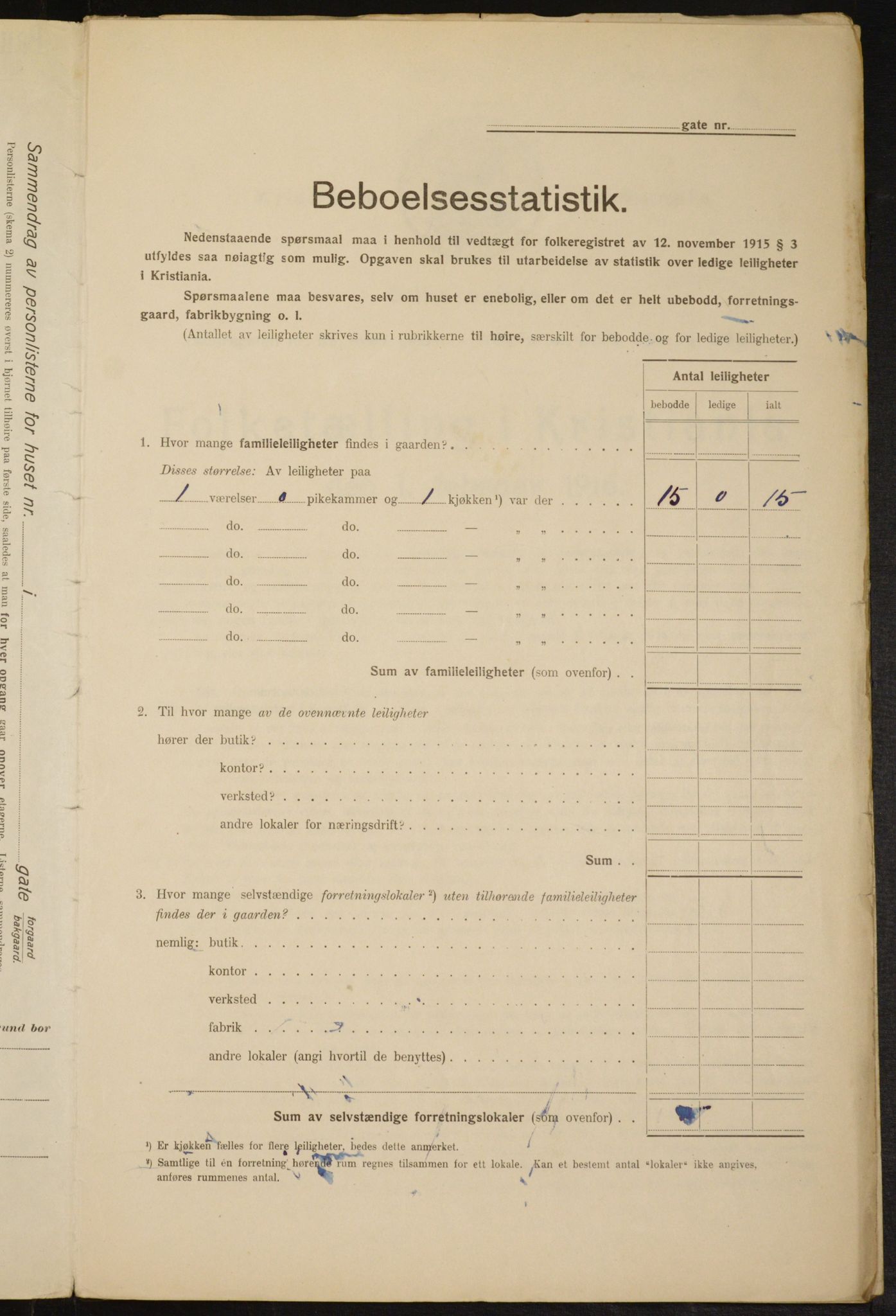 OBA, Municipal Census 1916 for Kristiania, 1916, p. 40470