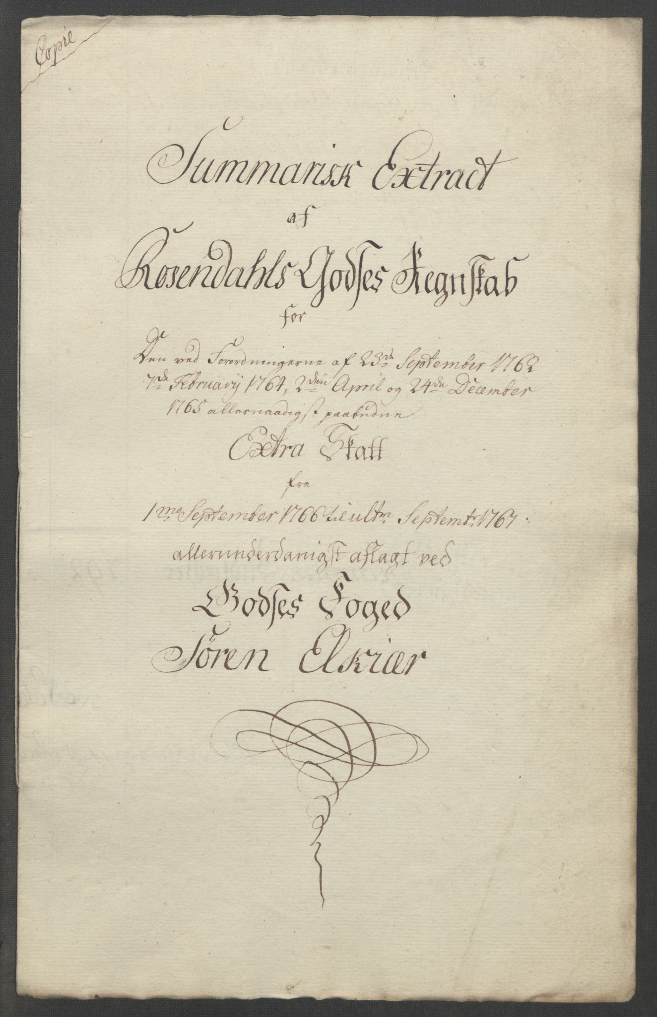 Rentekammeret inntil 1814, Reviderte regnskaper, Fogderegnskap, AV/RA-EA-4092/R49/L3157: Ekstraskatten Rosendal Baroni, 1762-1772, p. 173