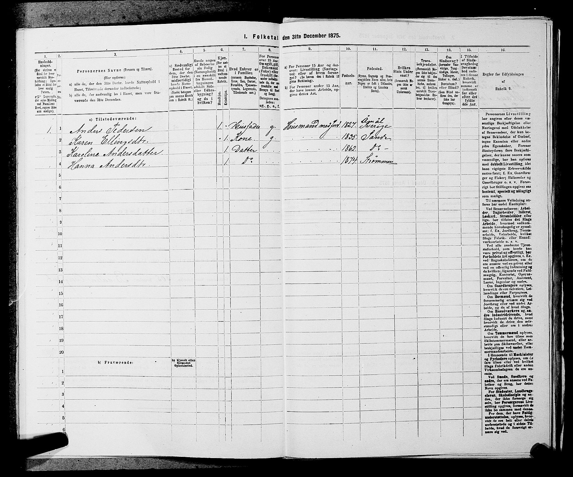 SAKO, 1875 census for 0711L Strømm/Strømm, 1875, p. 387