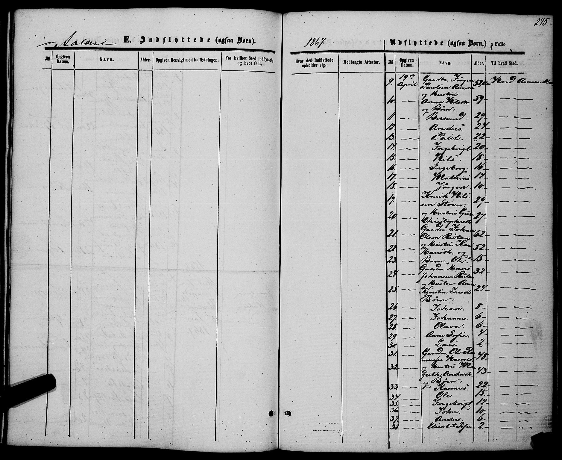 Ministerialprotokoller, klokkerbøker og fødselsregistre - Sør-Trøndelag, SAT/A-1456/685/L0968: Parish register (official) no. 685A07 /3, 1860-1869, p. 275