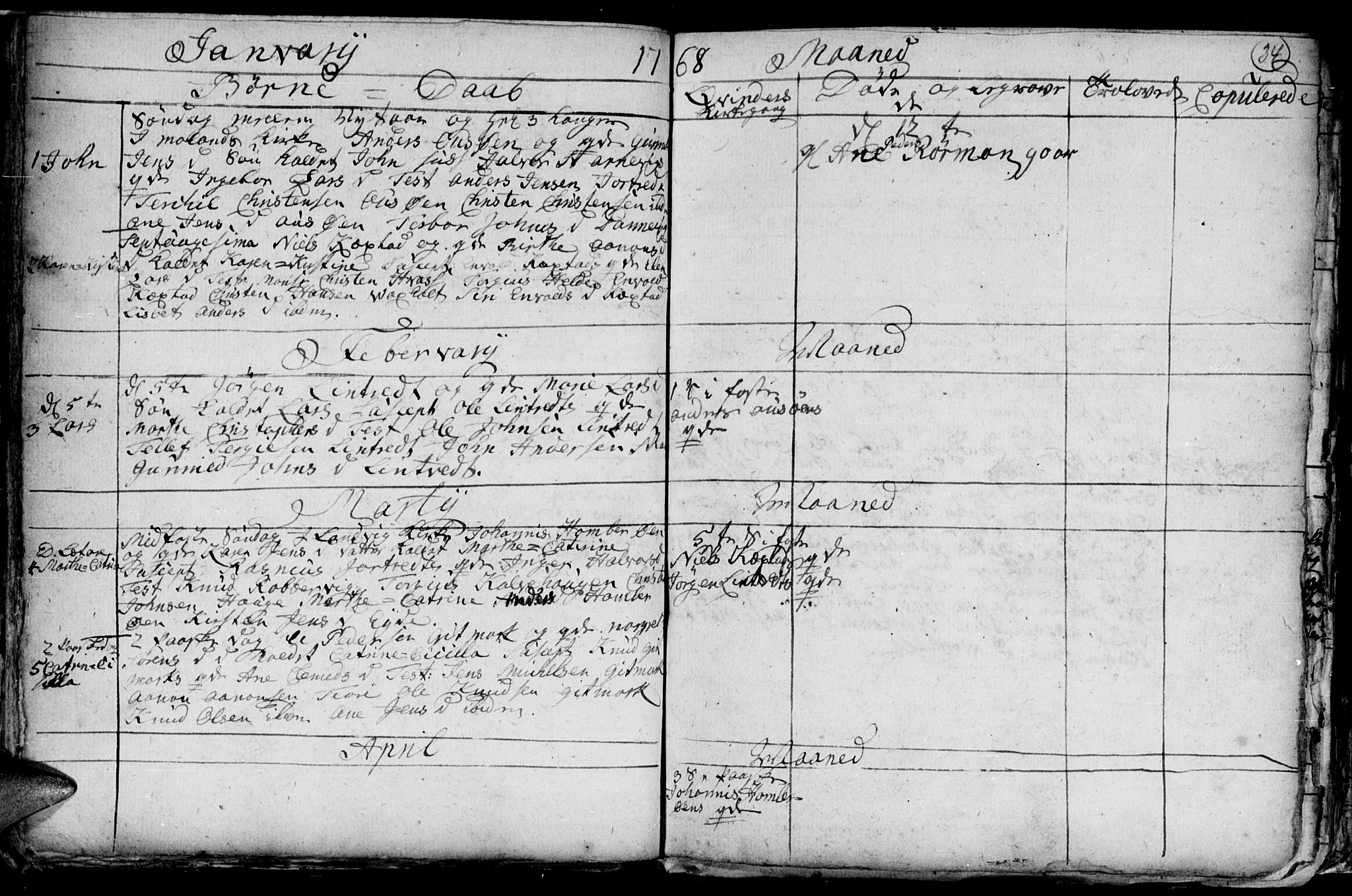 Hommedal sokneprestkontor, AV/SAK-1111-0023/F/Fb/Fba/L0001: Parish register (copy) no. B 1, 1758-1791, p. 34