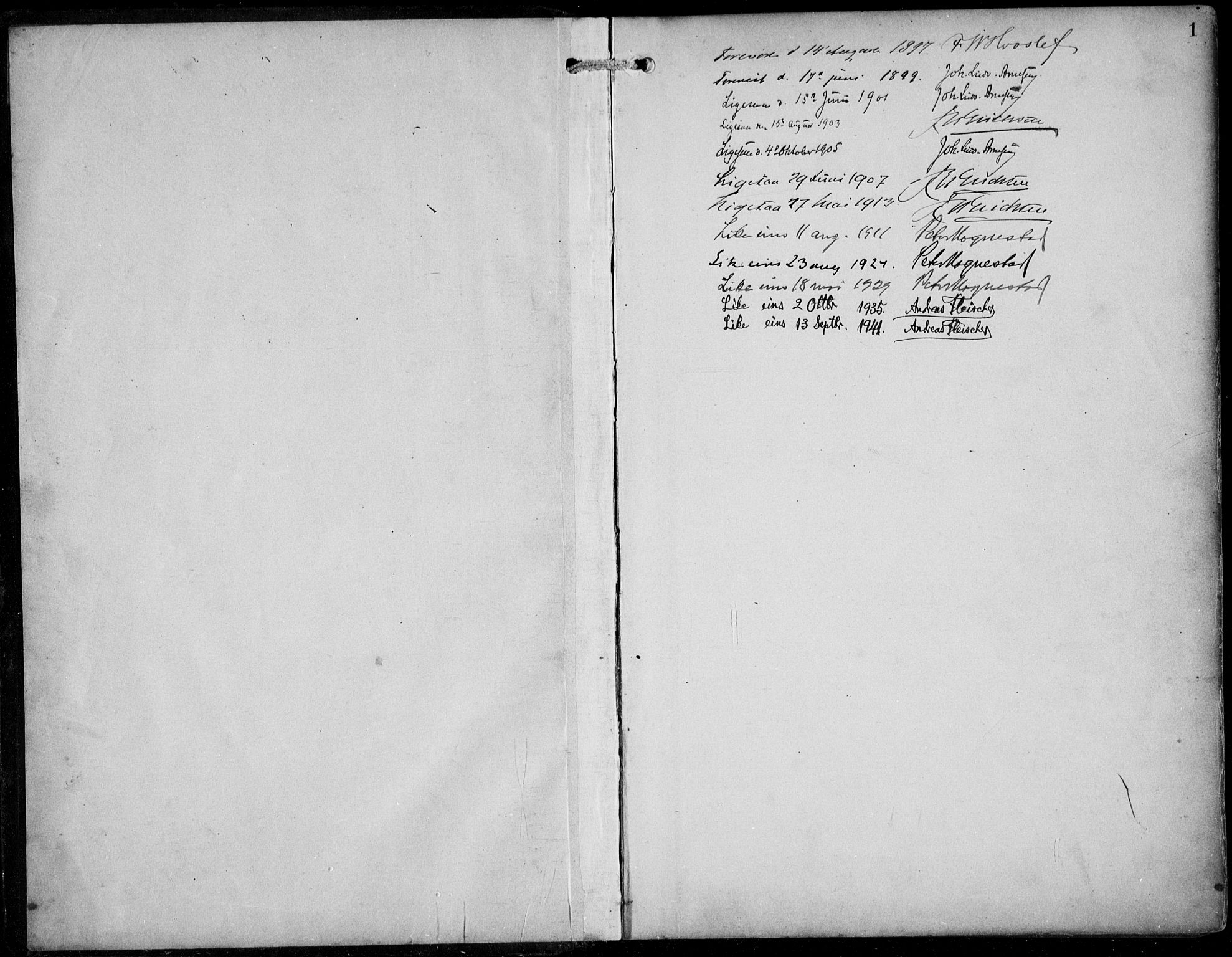 Aurland sokneprestembete, AV/SAB-A-99937/H/Hb/Hba/L0003: Parish register (copy) no. A 3, 1896-1939, p. 1