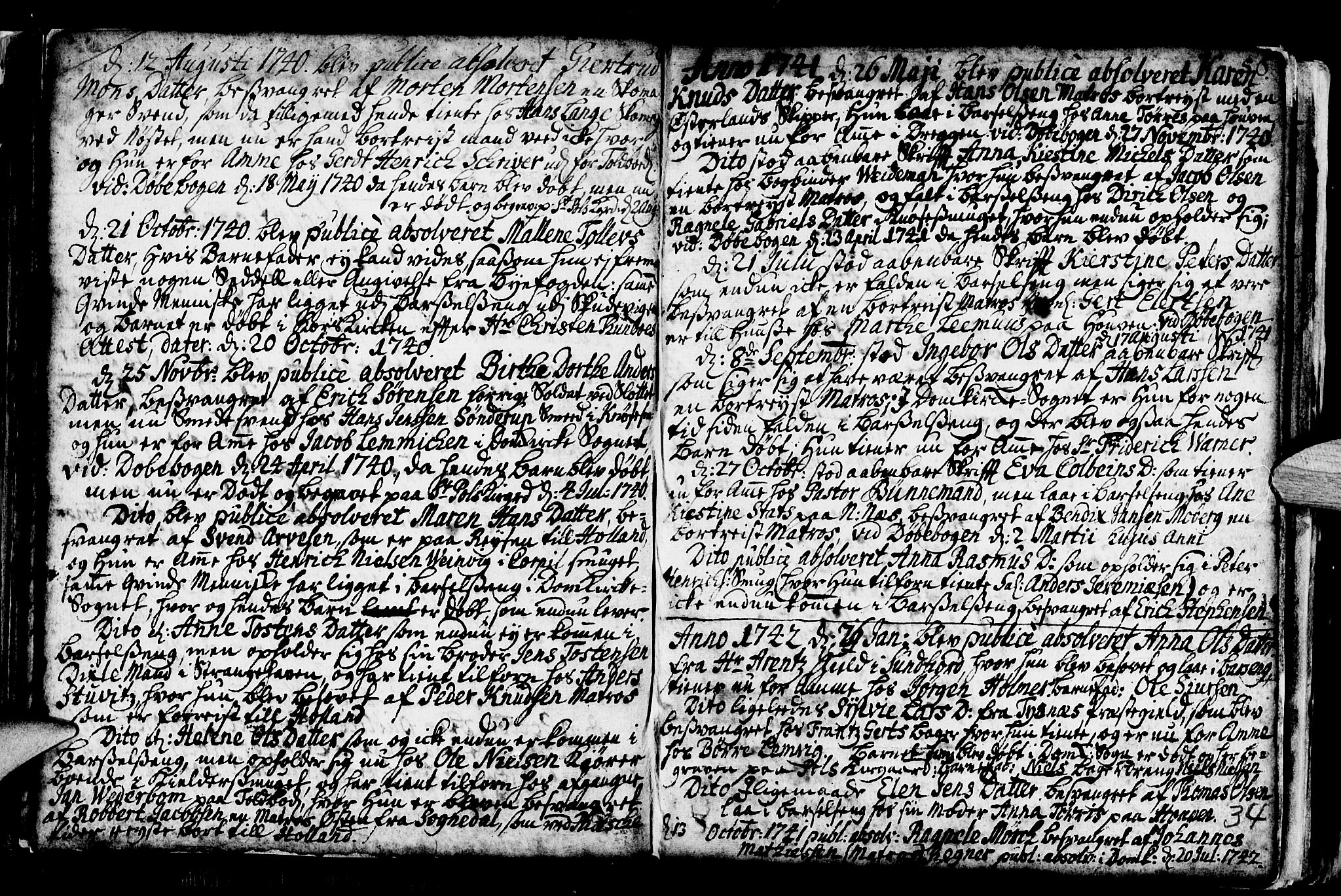 Nykirken Sokneprestembete, AV/SAB-A-77101/H/Haa/L0001: Parish register (official) no. A 1, 1668-1820, p. 34