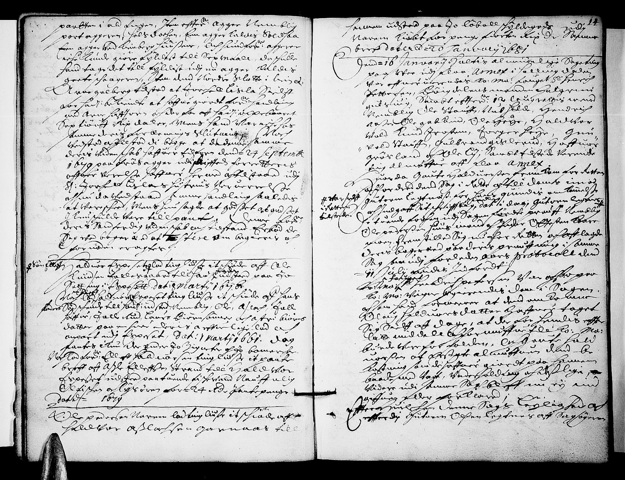 Ringerike og Hallingdal sorenskriveri, SAKO/A-81/F/Fa/Faa/L0016: Tingbok, 1682, p. 14
