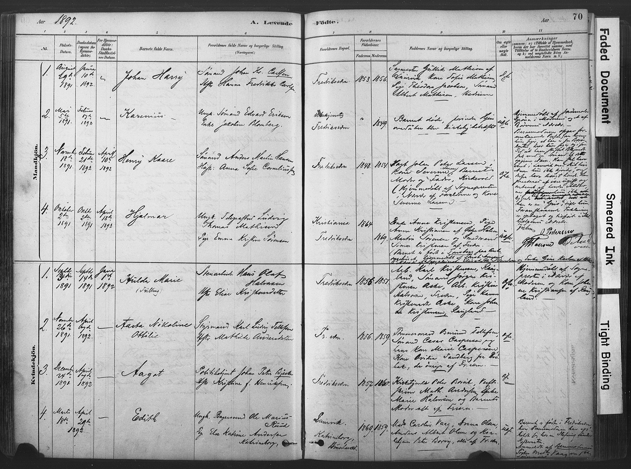 Stavern kirkebøker, AV/SAKO-A-318/F/Fa/L0008: Parish register (official) no. 8, 1878-1905, p. 70