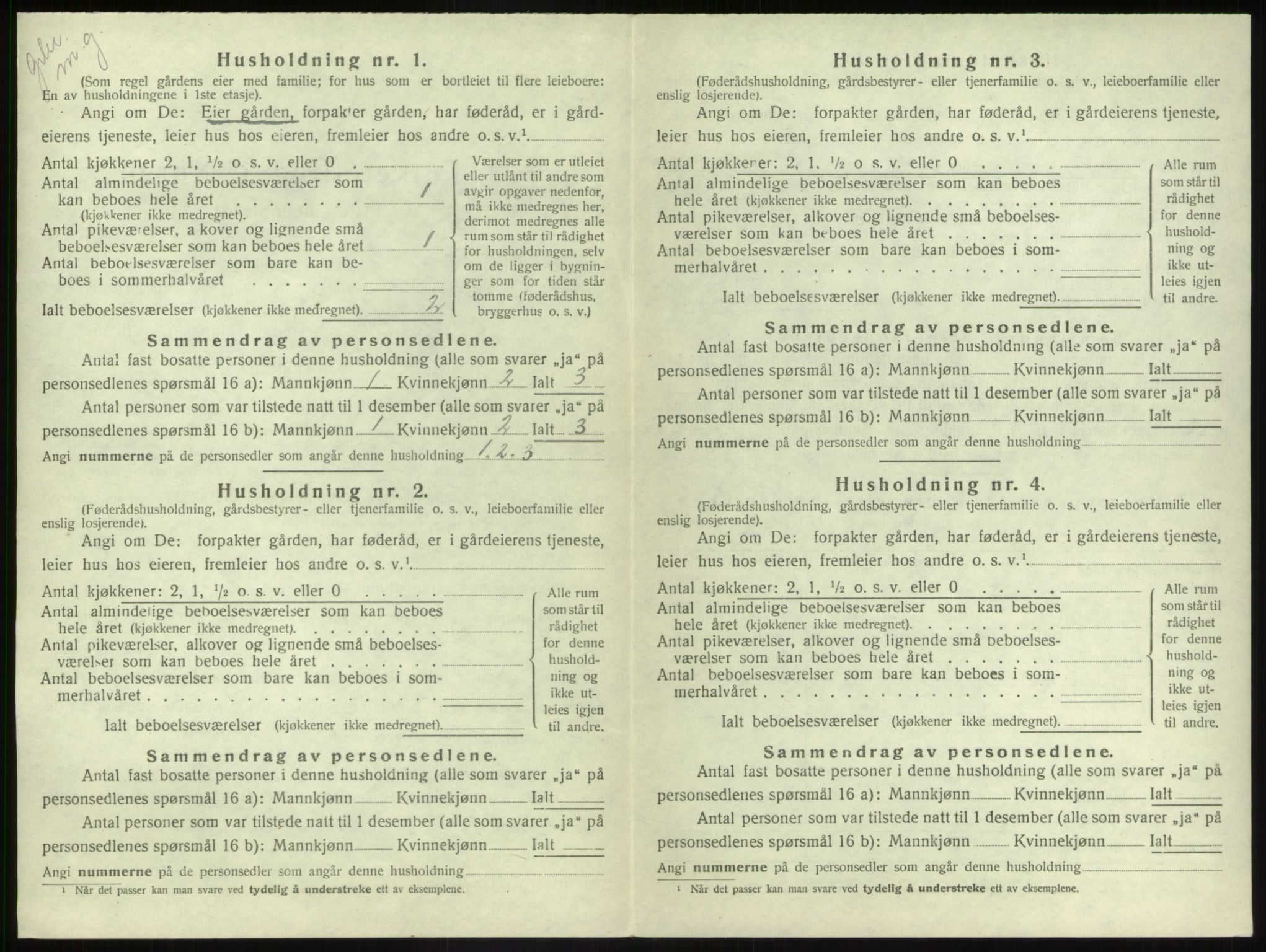 SAB, 1920 census for Naustdal, 1920, p. 519