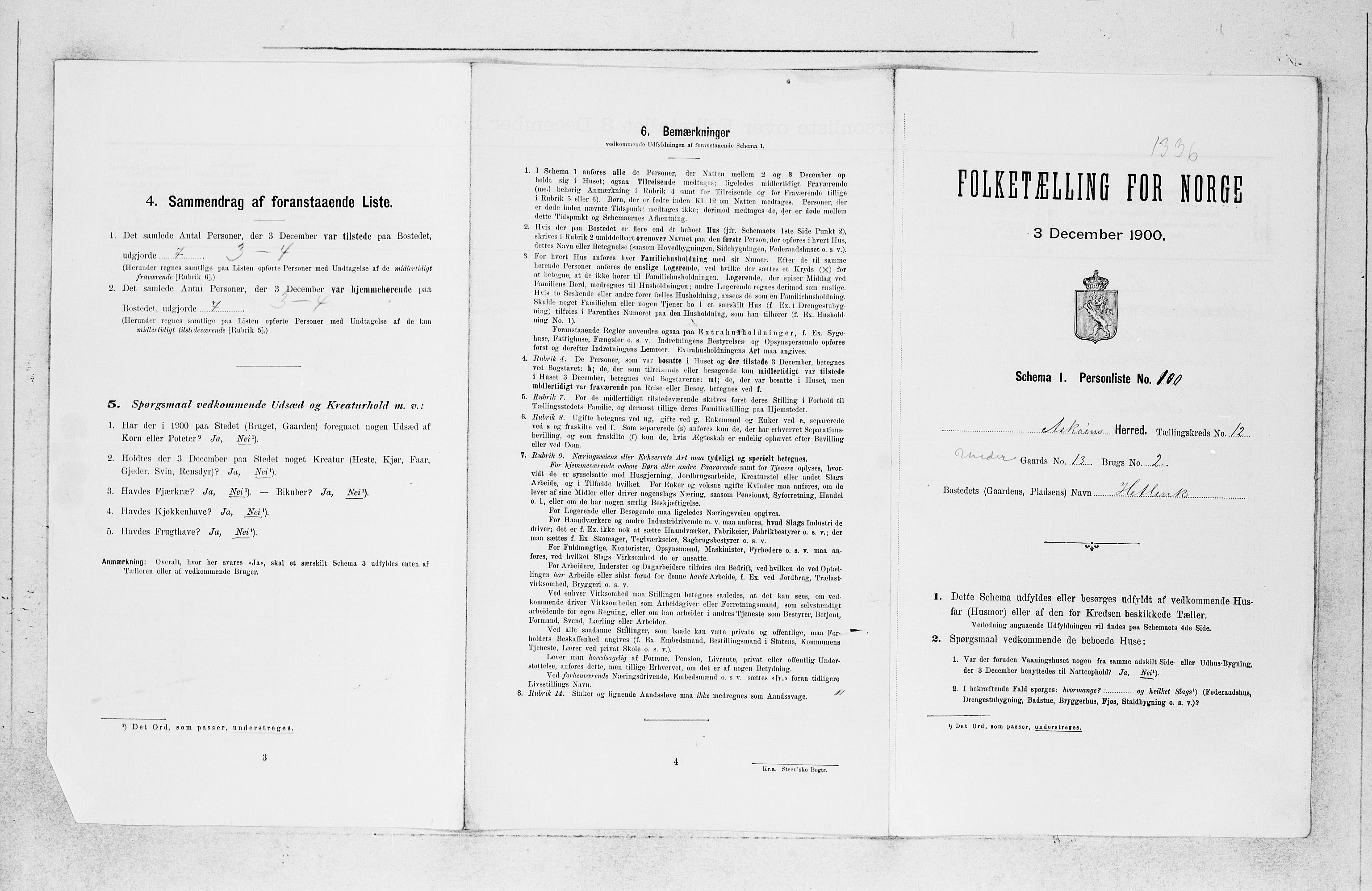 SAB, 1900 census for Askøy, 1900, p. 1783