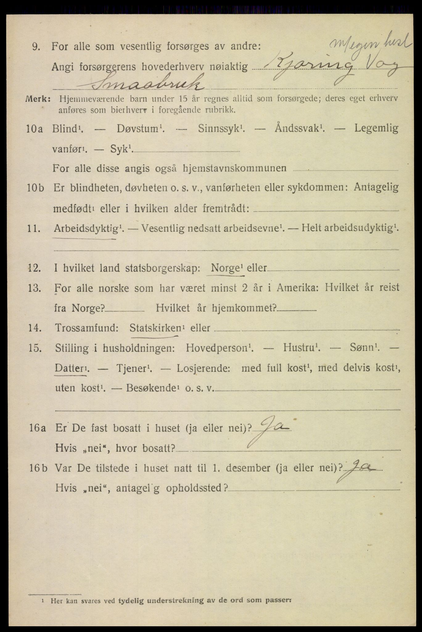 SAH, 1920 census for Løten, 1920, p. 11872