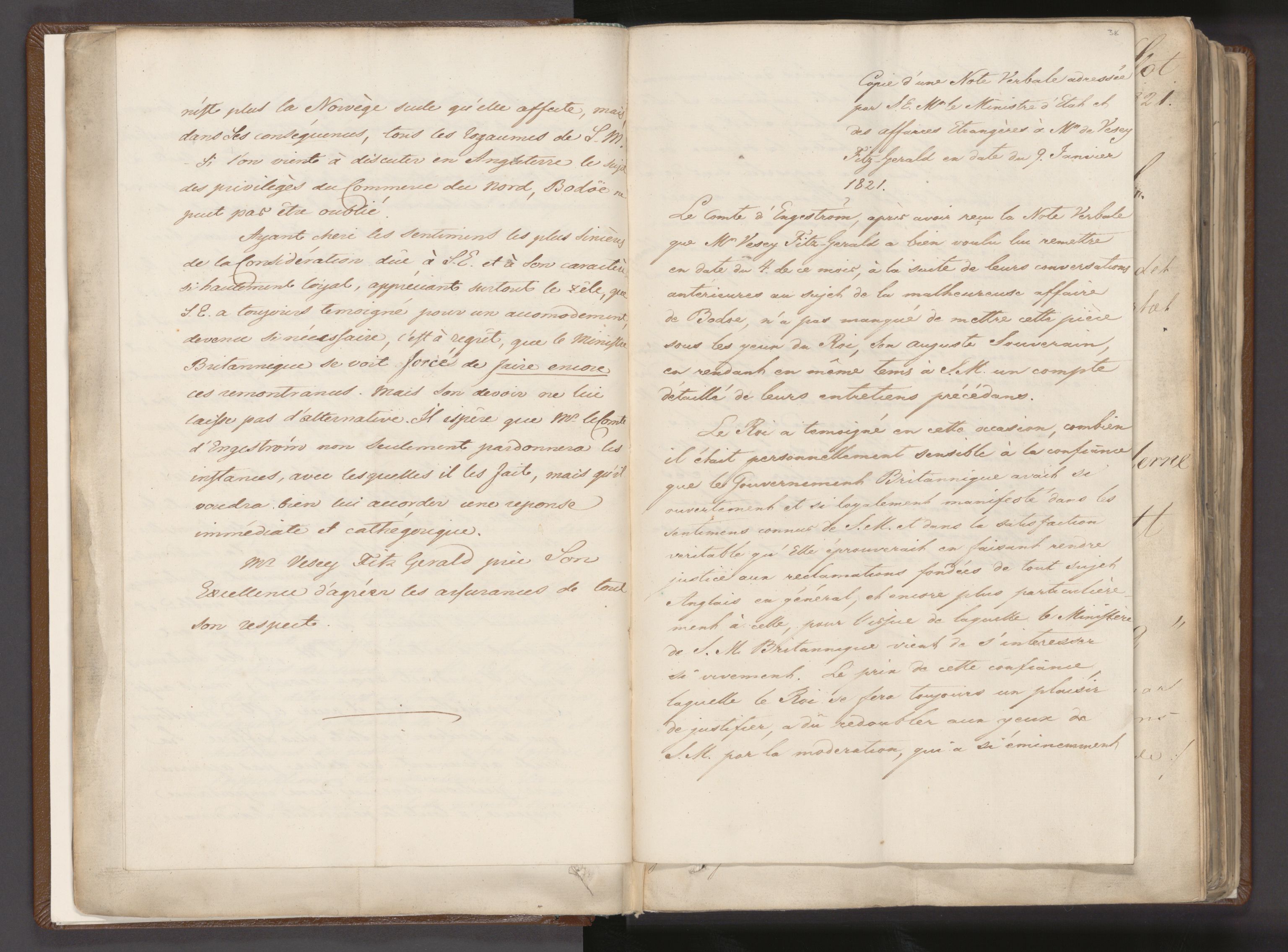 Statsrådssekretariatet, AV/RA-S-1001/A/Ab/L0011: Kgl. res. nr. 5263-5678 I, 1821, p. 38