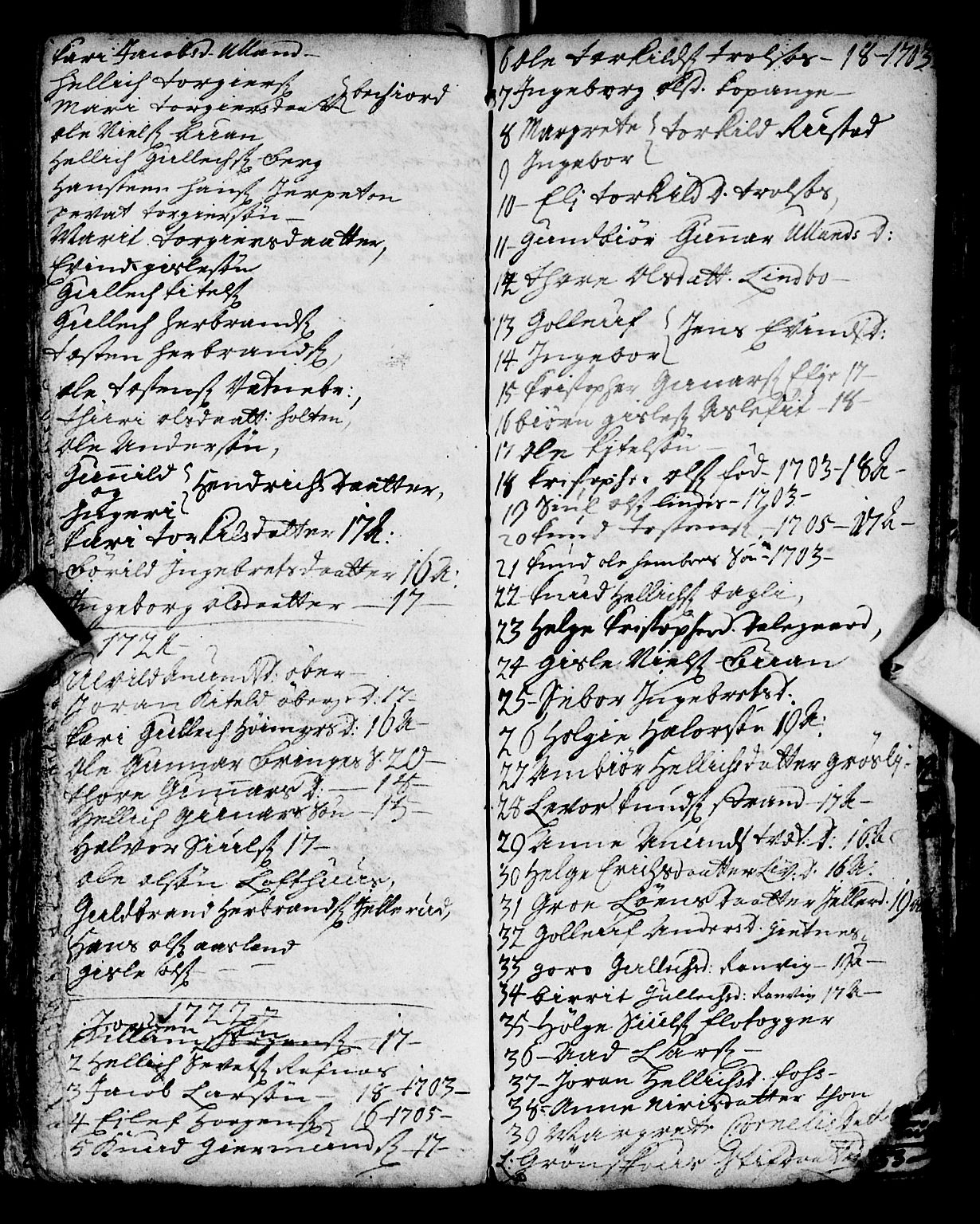 Flesberg kirkebøker, SAKO/A-18/F/Fa/L0001: Parish register (official) no. I 1, 1688-1725