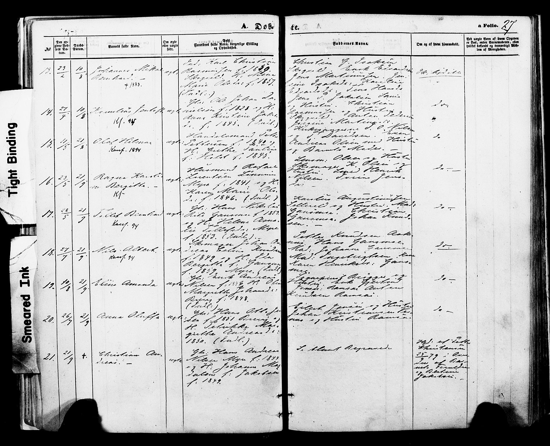 Ministerialprotokoller, klokkerbøker og fødselsregistre - Nordland, SAT/A-1459/897/L1397: Parish register (official) no. 897A05 /1, 1867-1880, p. 27