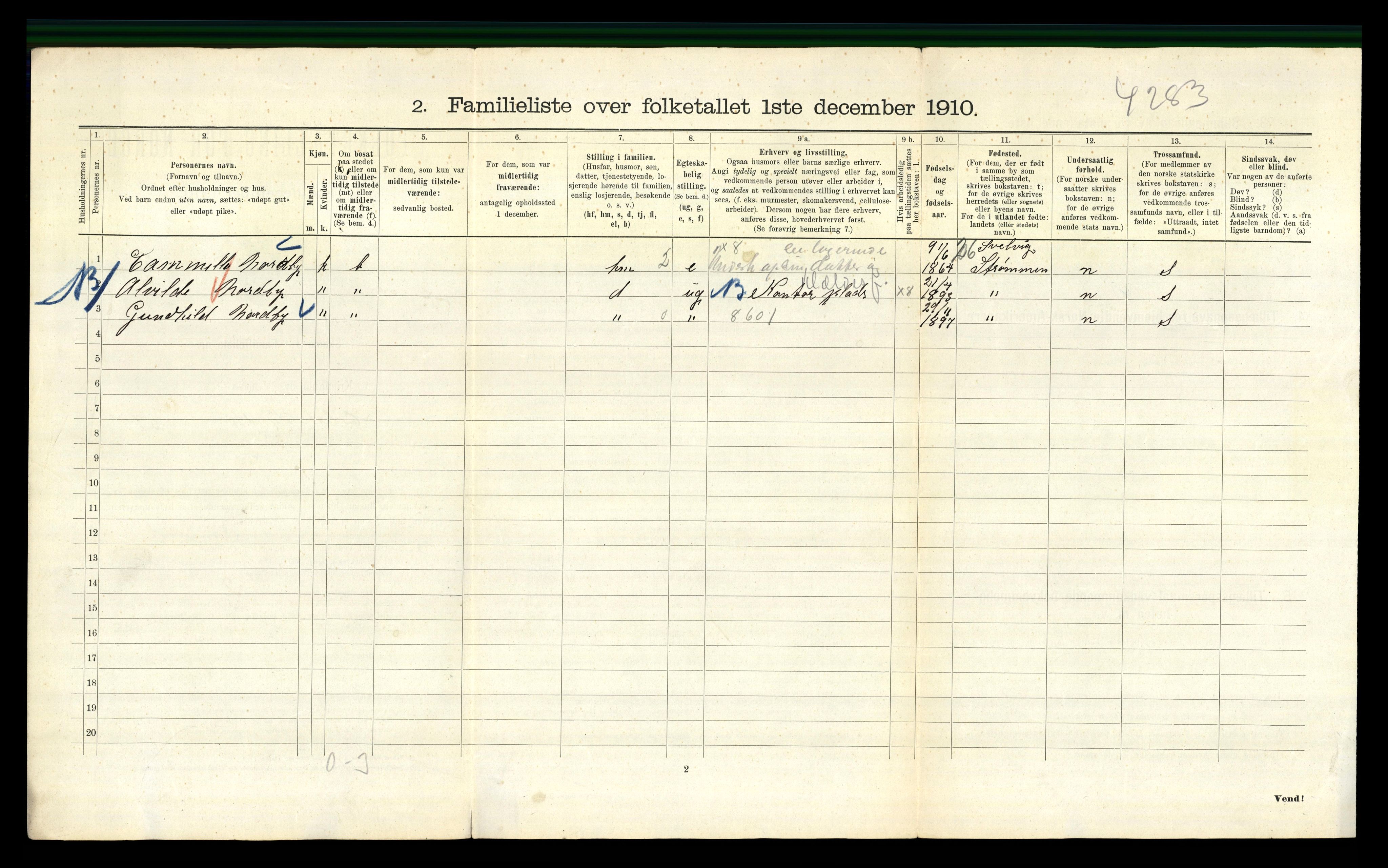 RA, 1910 census for Kristiania, 1910, p. 19544