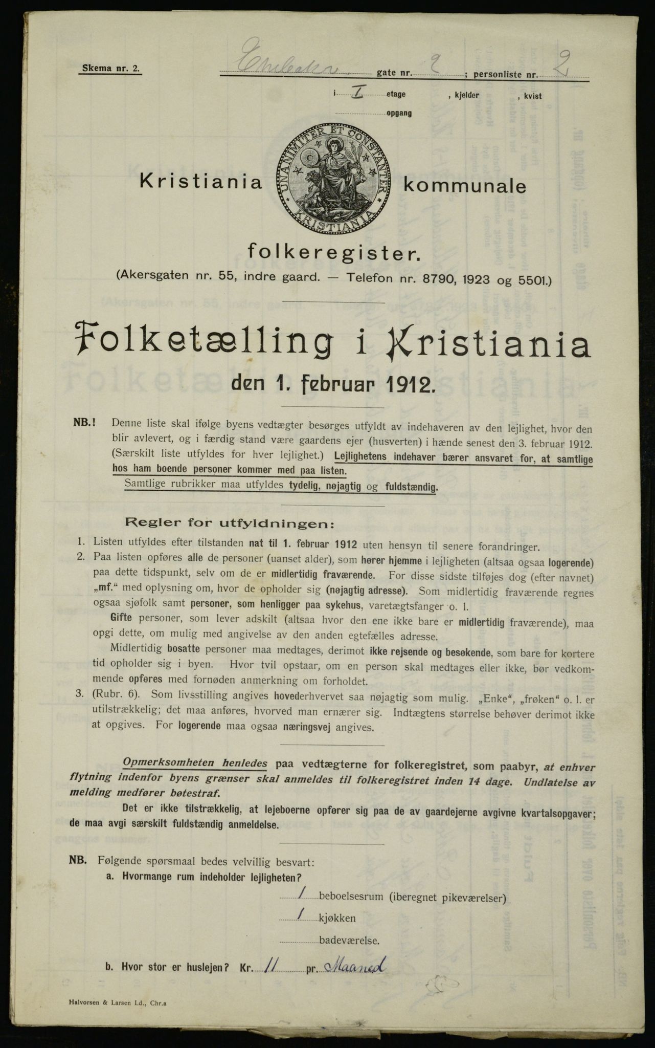 OBA, Municipal Census 1912 for Kristiania, 1912, p. 20951