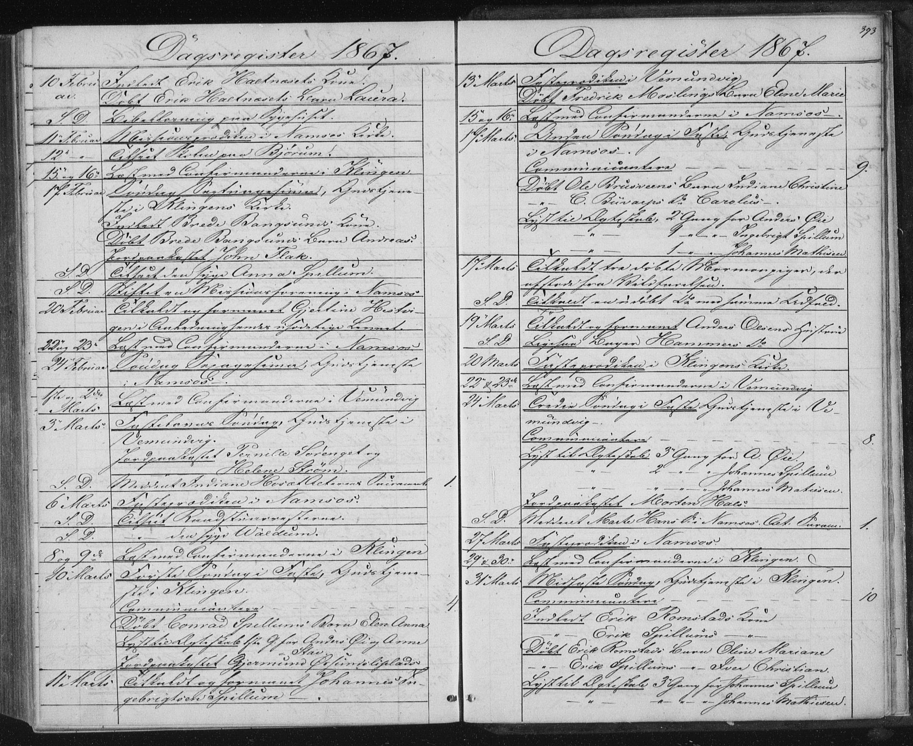 Ministerialprotokoller, klokkerbøker og fødselsregistre - Nord-Trøndelag, SAT/A-1458/768/L0570: Parish register (official) no. 768A05, 1865-1874, p. 393