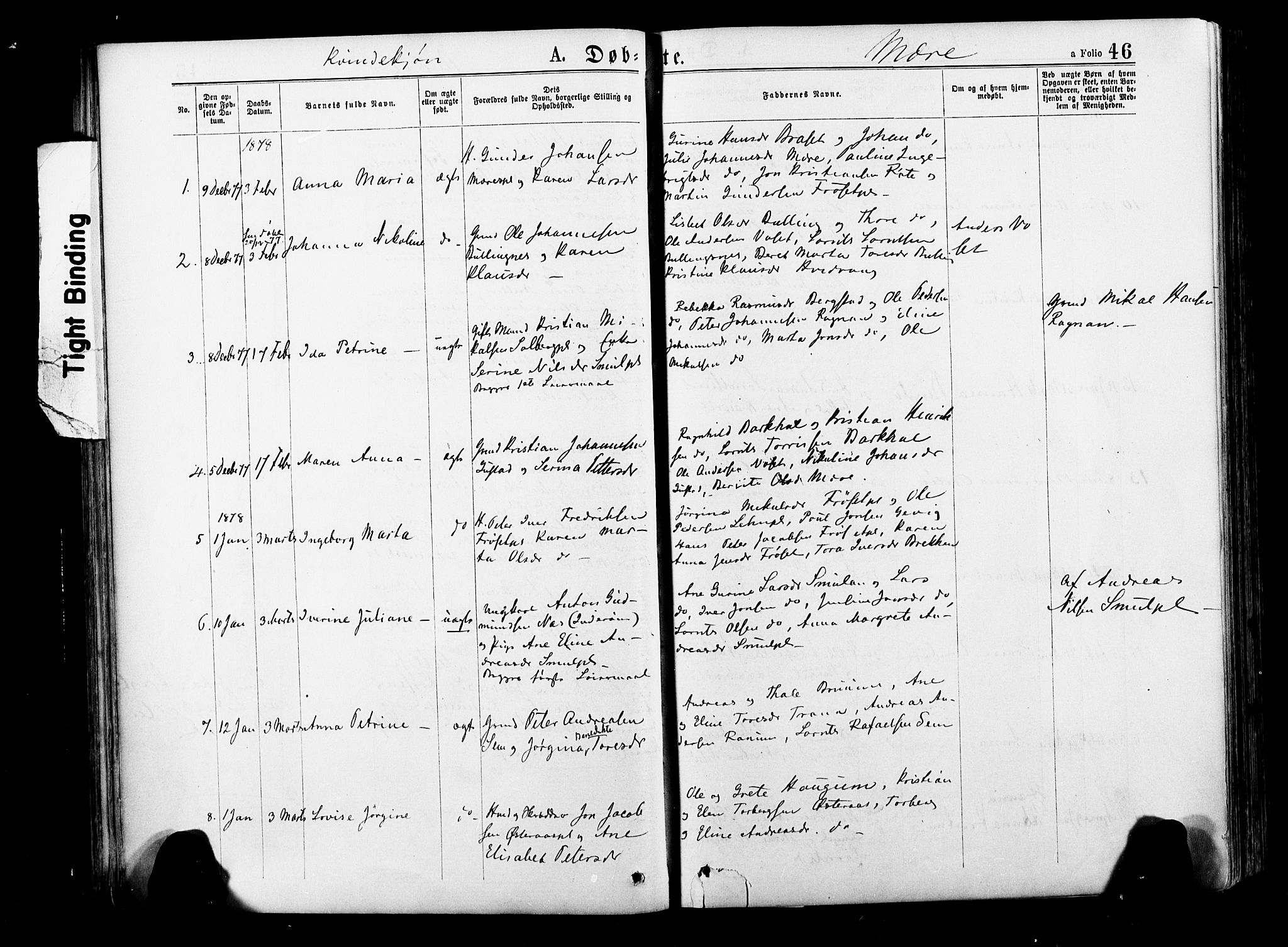 Ministerialprotokoller, klokkerbøker og fødselsregistre - Nord-Trøndelag, SAT/A-1458/735/L0348: Parish register (official) no. 735A09 /1, 1873-1883, p. 46