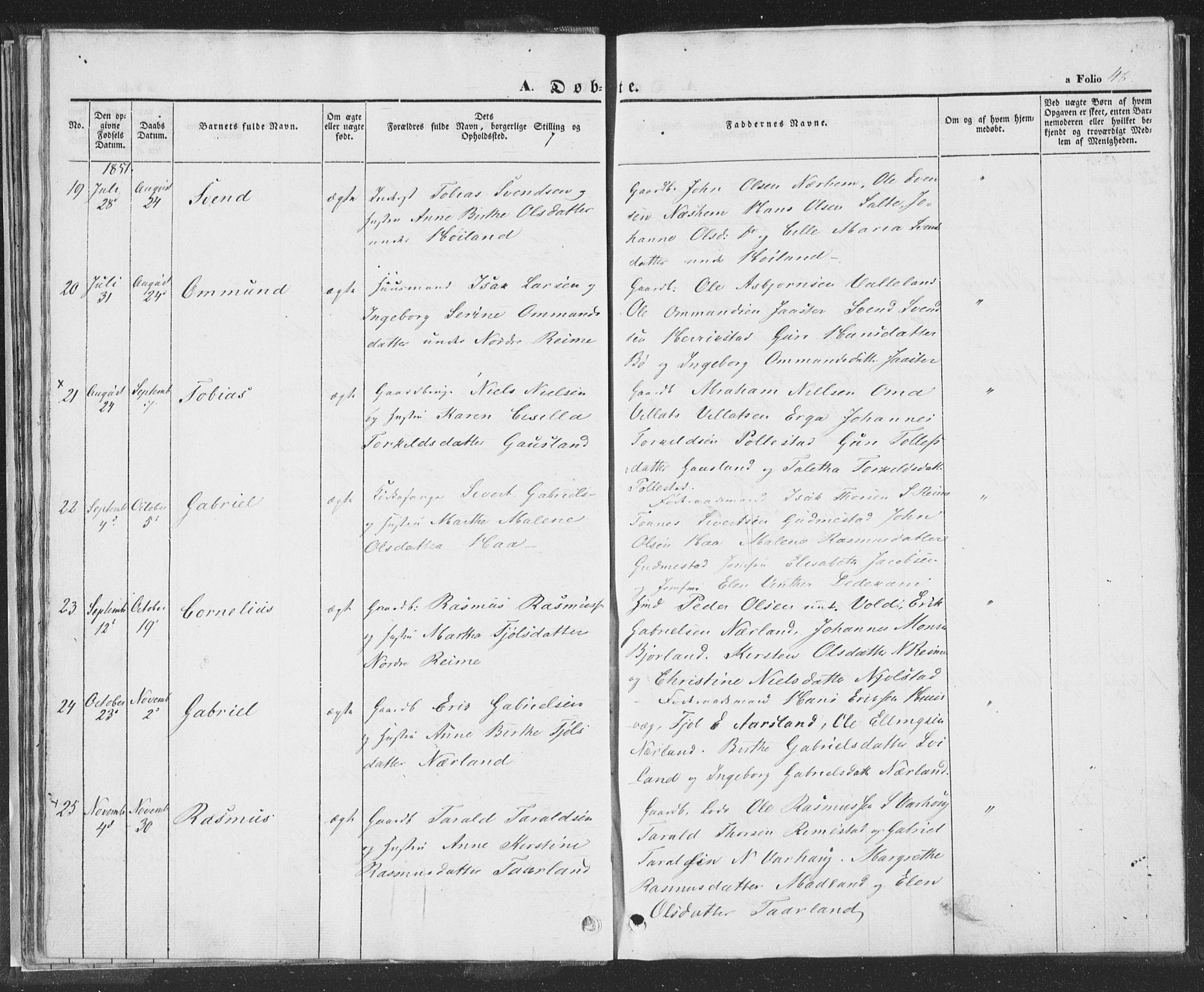 Hå sokneprestkontor, AV/SAST-A-101801/001/30BA/L0006: Parish register (official) no. A 5, 1842-1853, p. 48