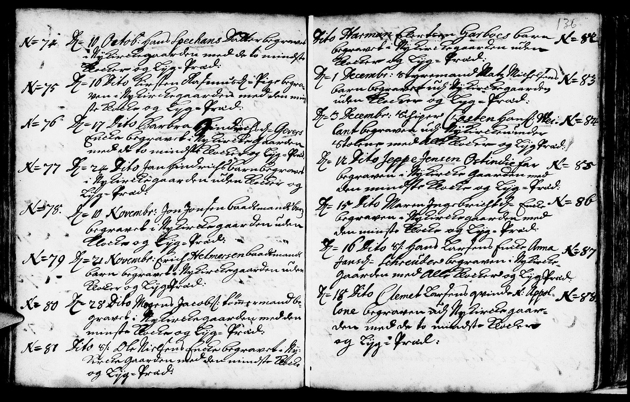 Nykirken Sokneprestembete, SAB/A-77101/H/Haa/L0009: Parish register (official) no. A 9, 1689-1759, p. 136