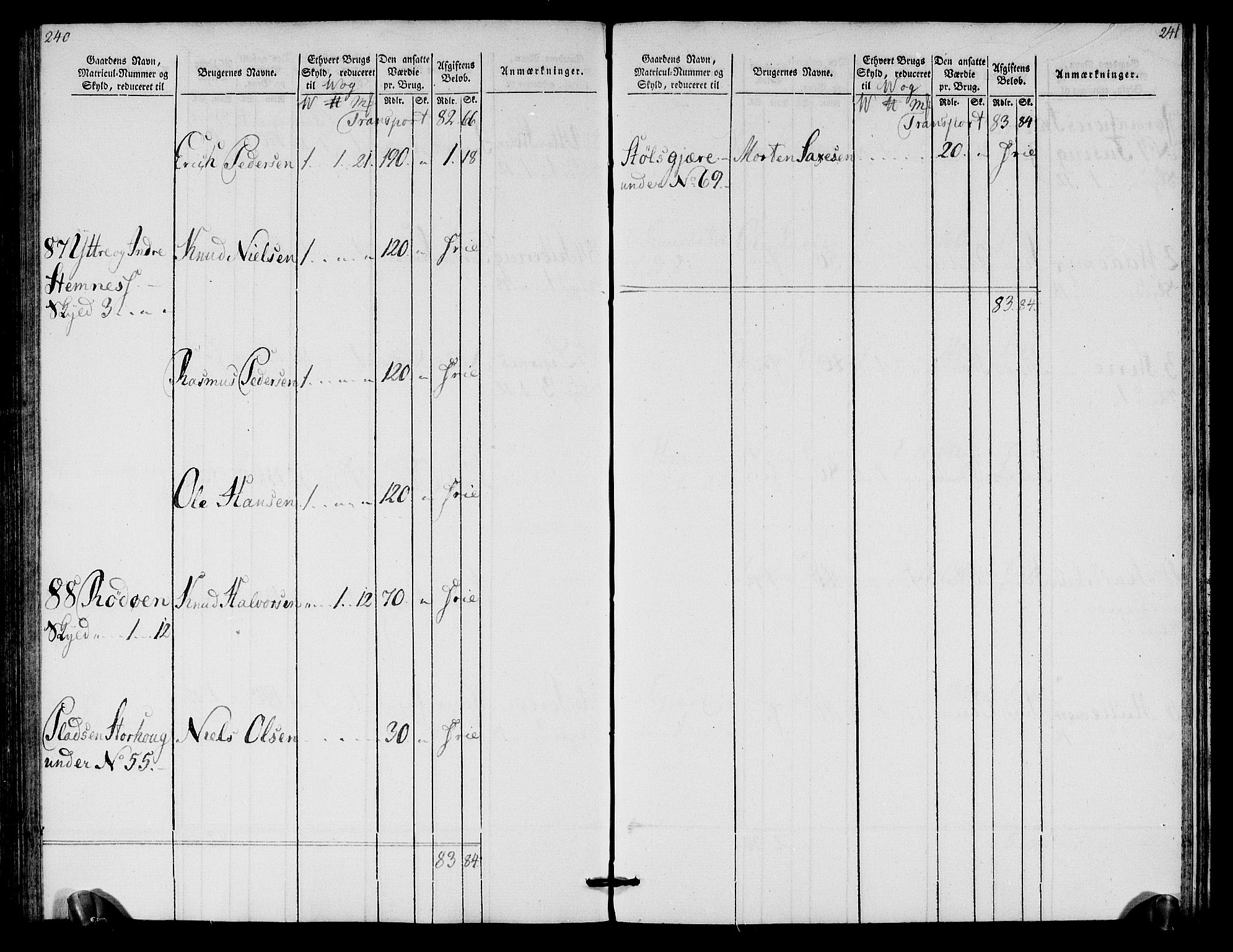 Rentekammeret inntil 1814, Realistisk ordnet avdeling, RA/EA-4070/N/Ne/Nea/L0125b: Sunnmøre fogderi. Oppebørselsregister for fogderiets søndre del, 1803, p. 122