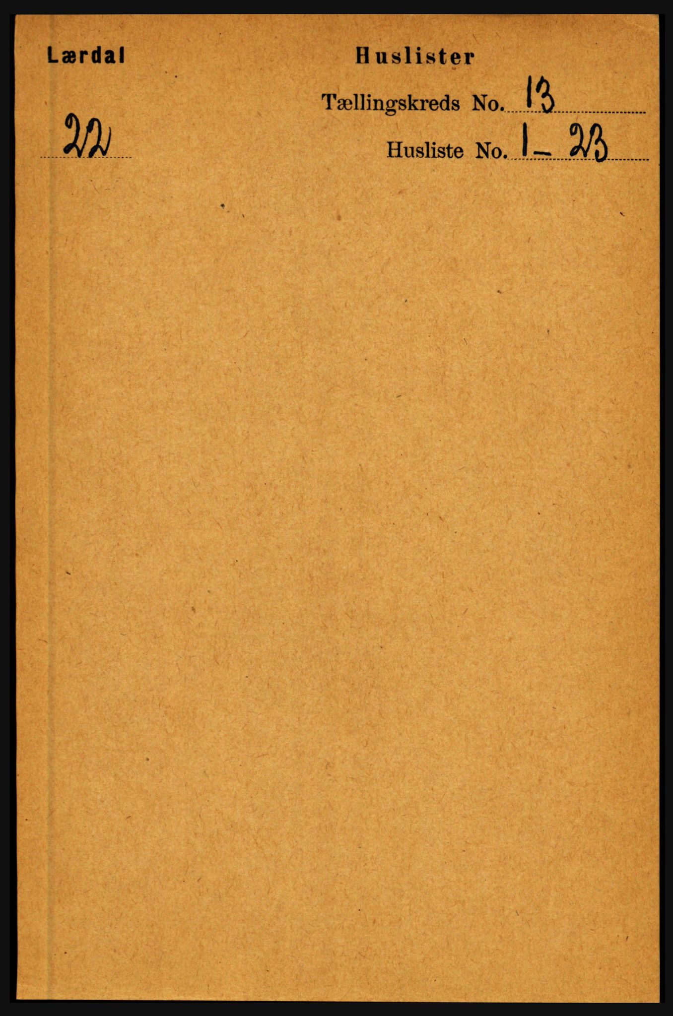 RA, 1891 census for 1422 Lærdal, 1891, p. 2732