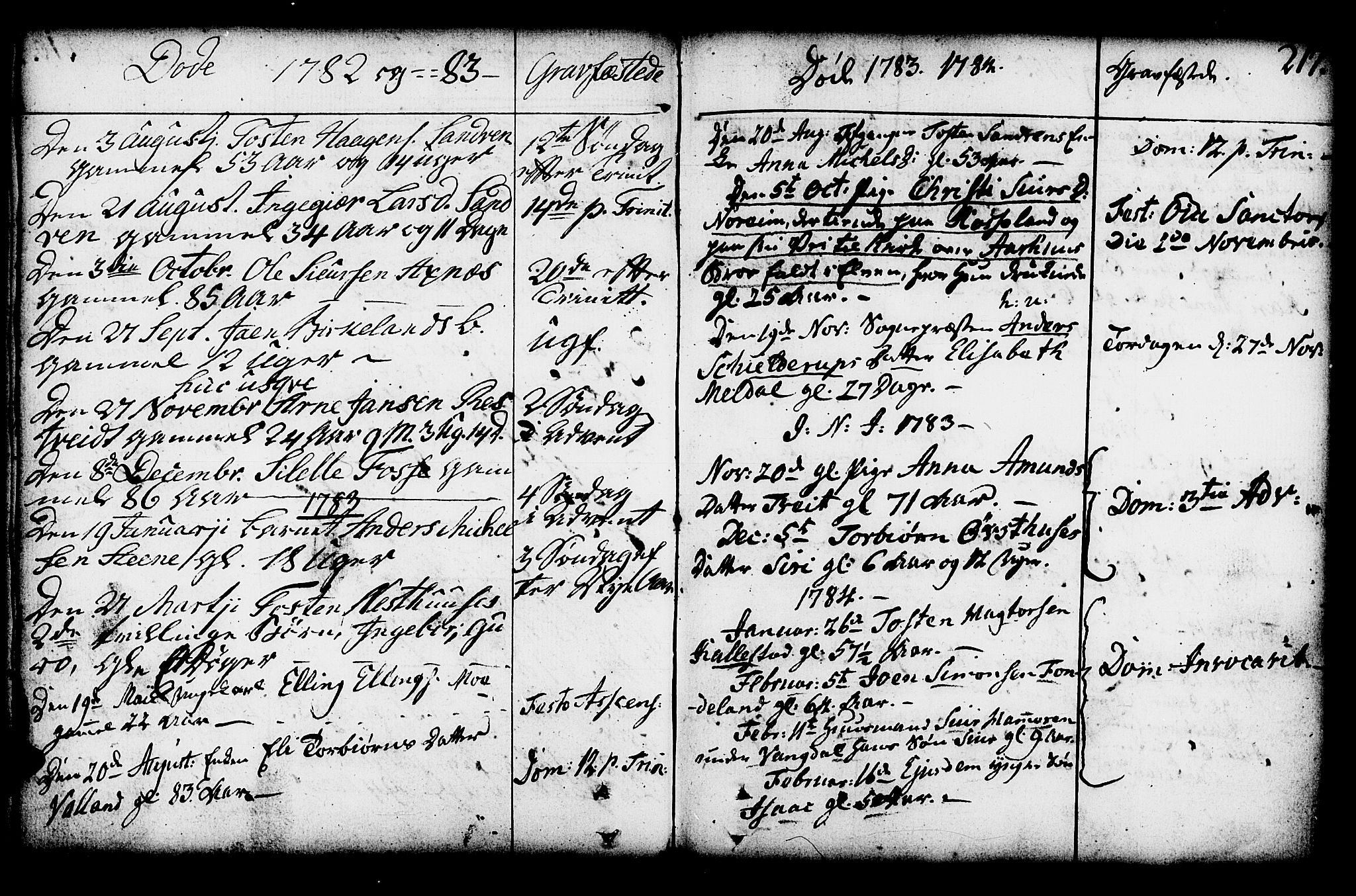 Kvam sokneprestembete, SAB/A-76201/H/Haa: Parish register (official) no. A 3, 1743-1795, p. 217