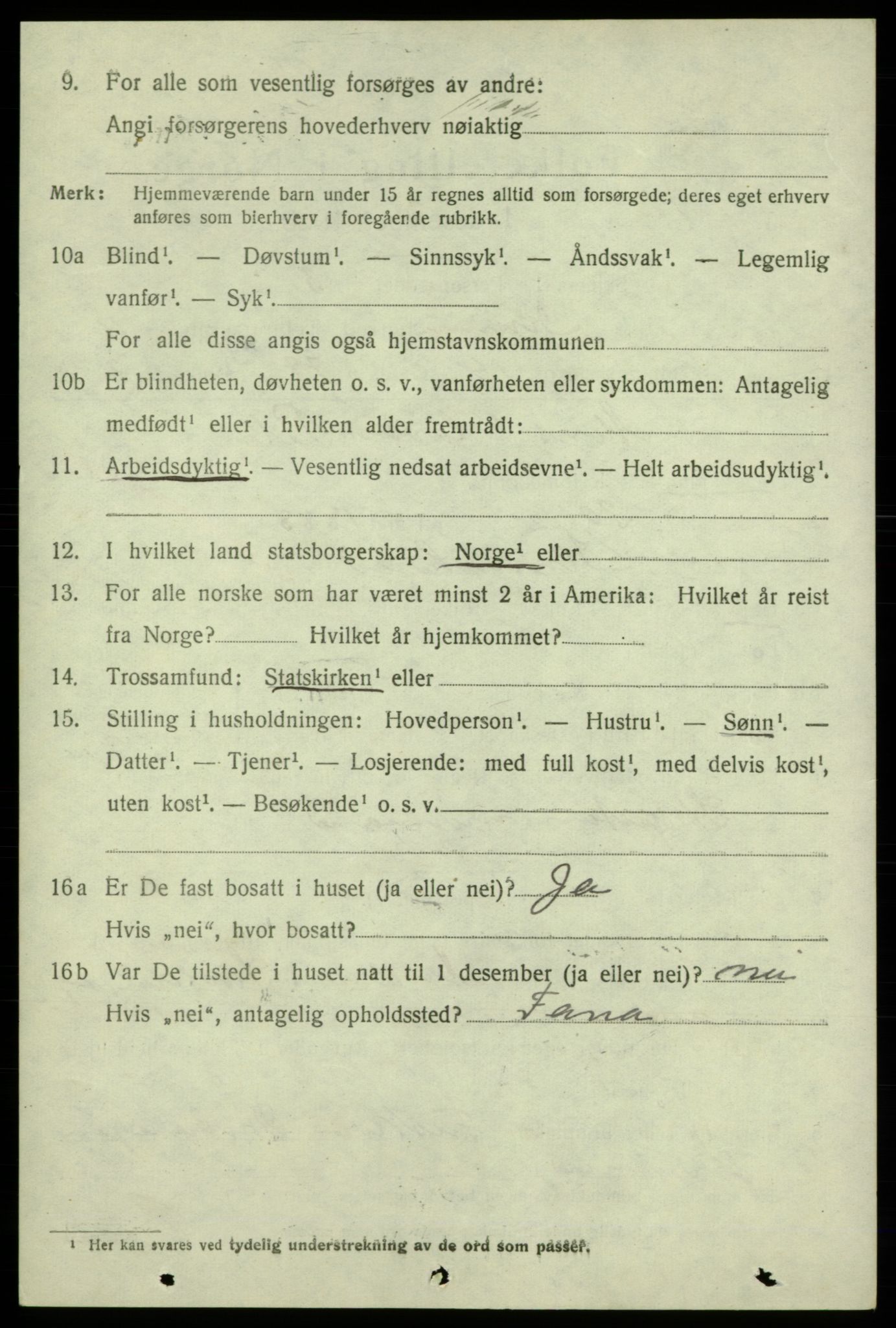 SAB, 1920 census for Kvinnherad, 1920, p. 7299