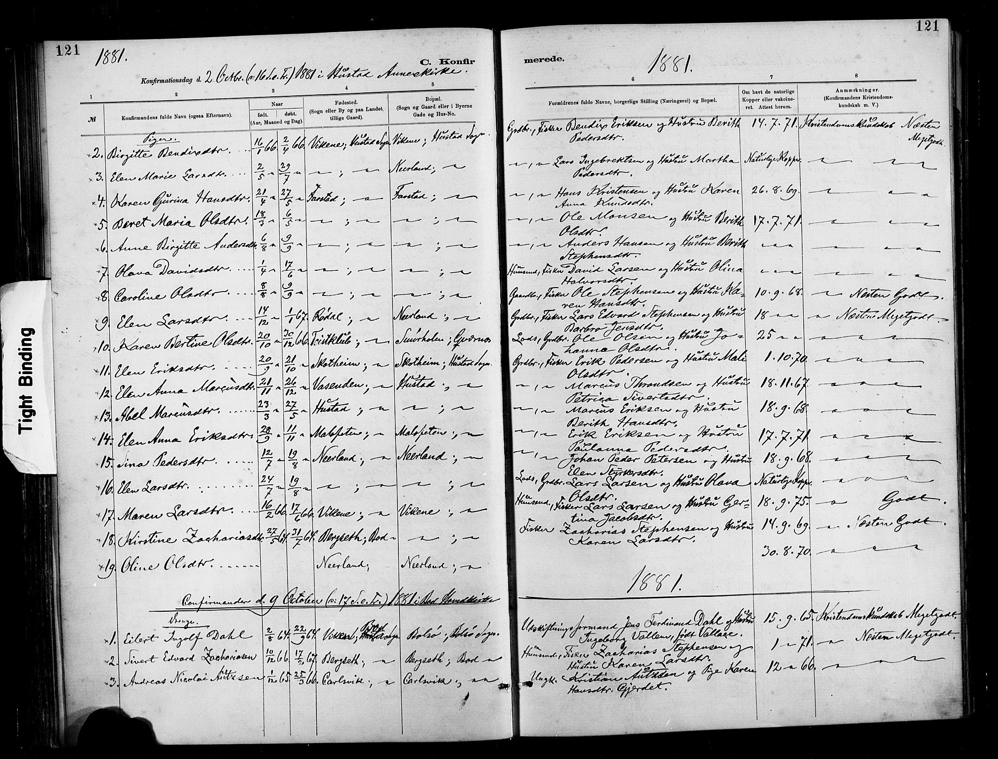 Ministerialprotokoller, klokkerbøker og fødselsregistre - Møre og Romsdal, AV/SAT-A-1454/566/L0769: Parish register (official) no. 566A08, 1881-1903, p. 121