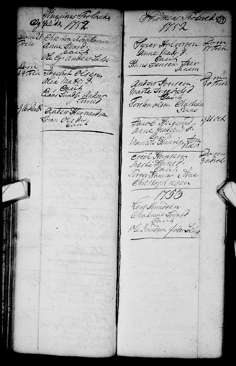 Hurum kirkebøker, SAKO/A-229/F/Fa/L0003: Parish register (official) no. 3, 1733-1757, p. 39