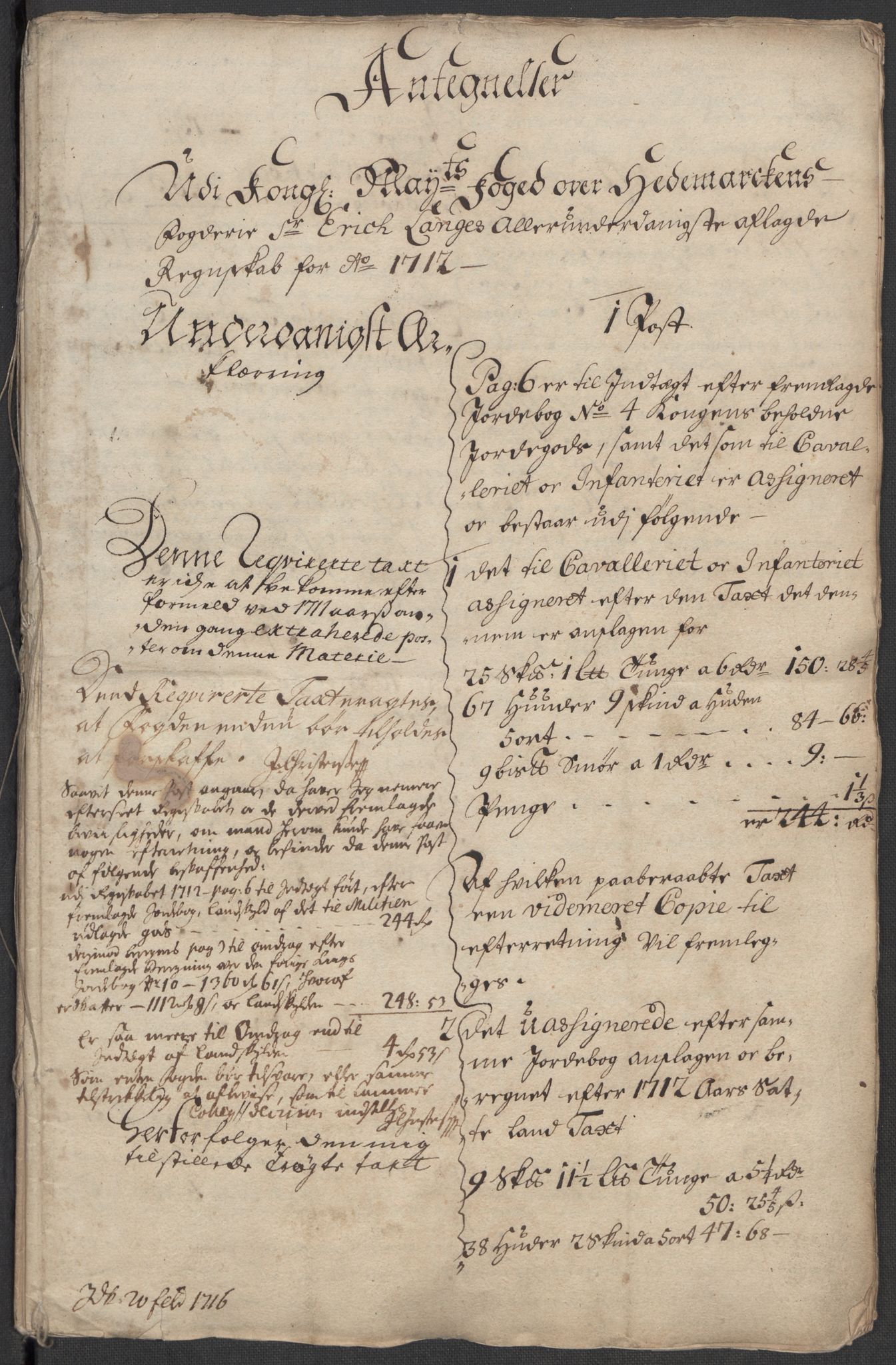 Rentekammeret inntil 1814, Reviderte regnskaper, Fogderegnskap, AV/RA-EA-4092/R16/L1049: Fogderegnskap Hedmark, 1712, p. 337