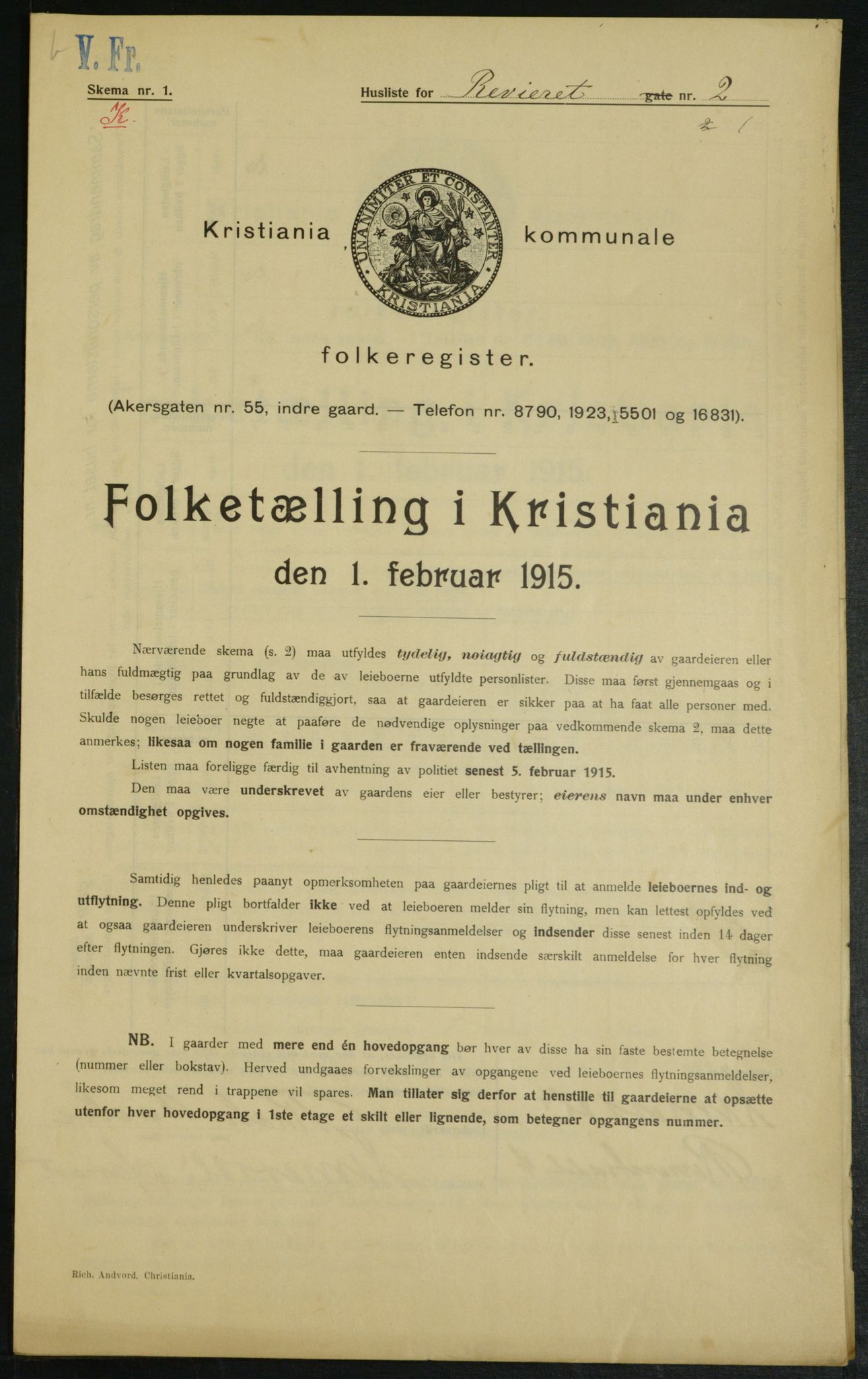 OBA, Municipal Census 1915 for Kristiania, 1915, p. 82575