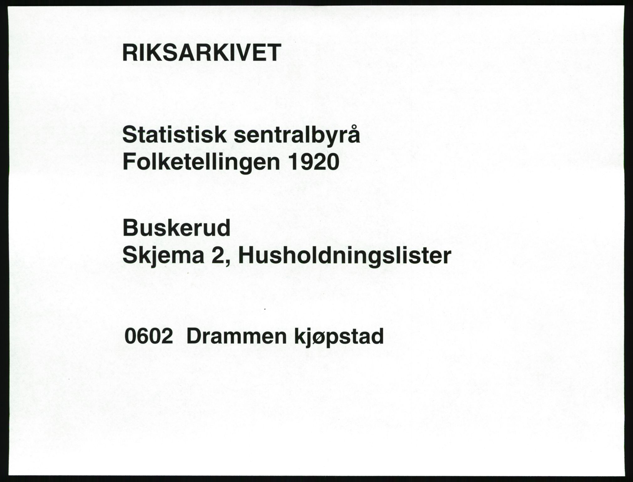 SAKO, 1920 census for Drammen, 1920, p. 5718