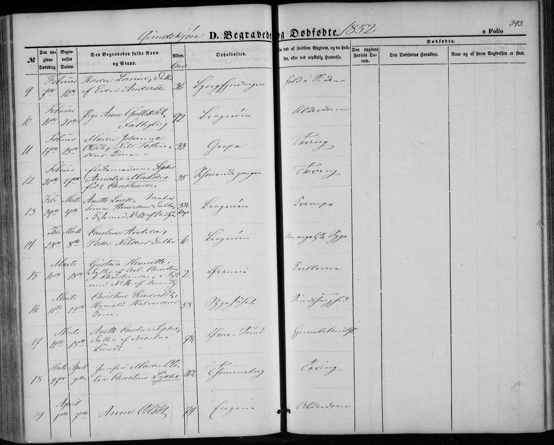 Bragernes kirkebøker, AV/SAKO-A-6/F/Fb/L0002: Parish register (official) no. II 2, 1848-1859, p. 393