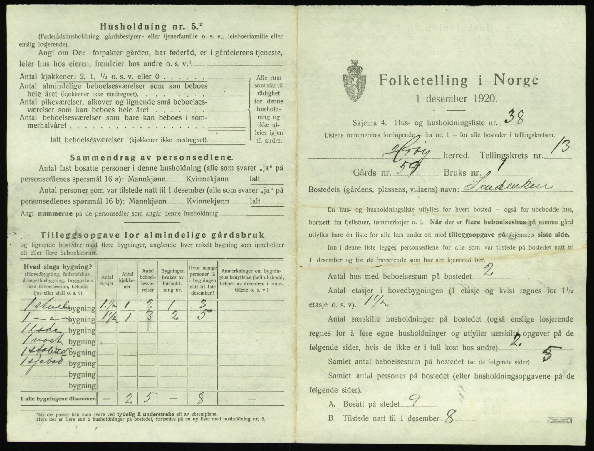 SAT, 1920 census for Herøy (MR), 1920, p. 1091