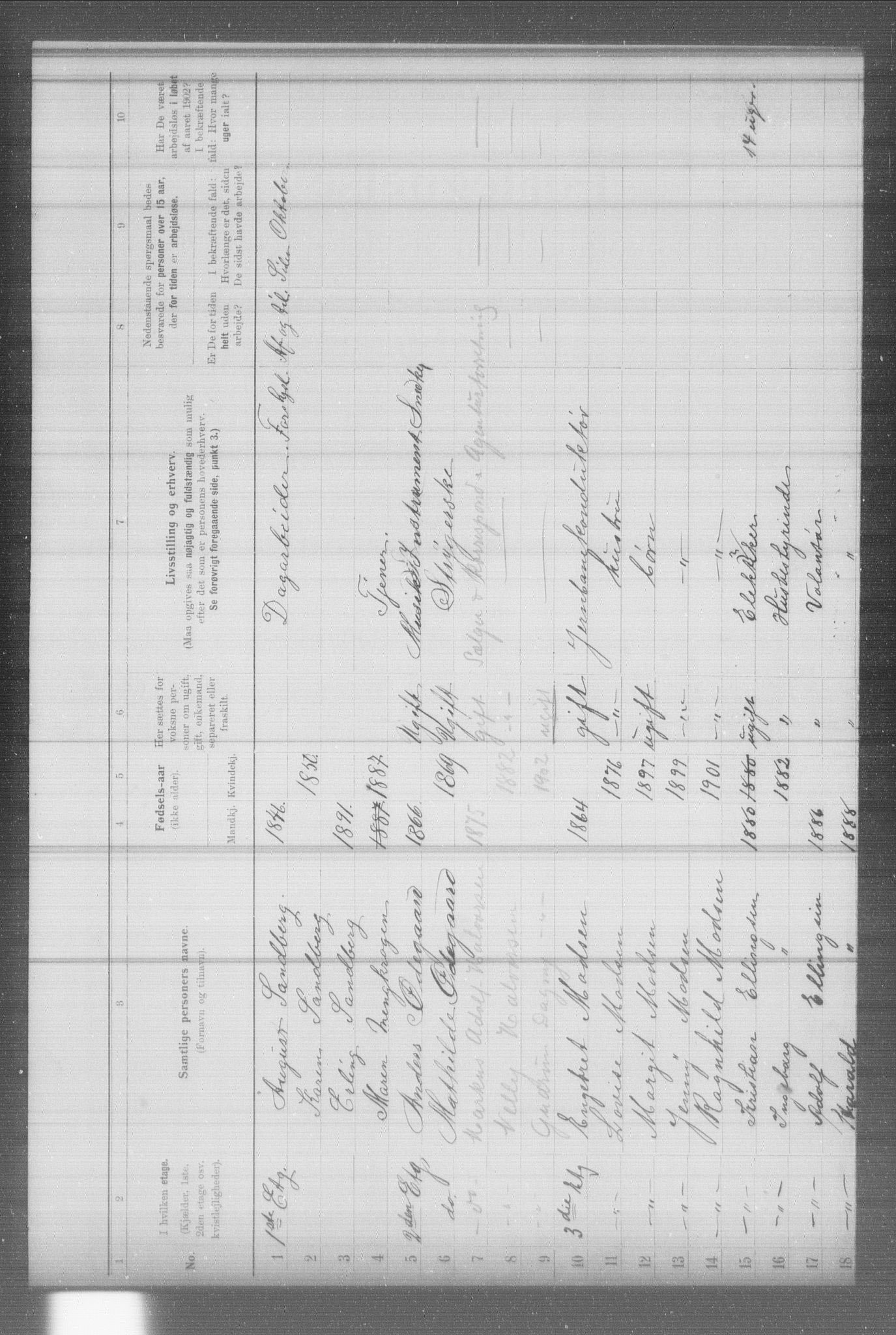 OBA, Municipal Census 1902 for Kristiania, 1902, p. 6740