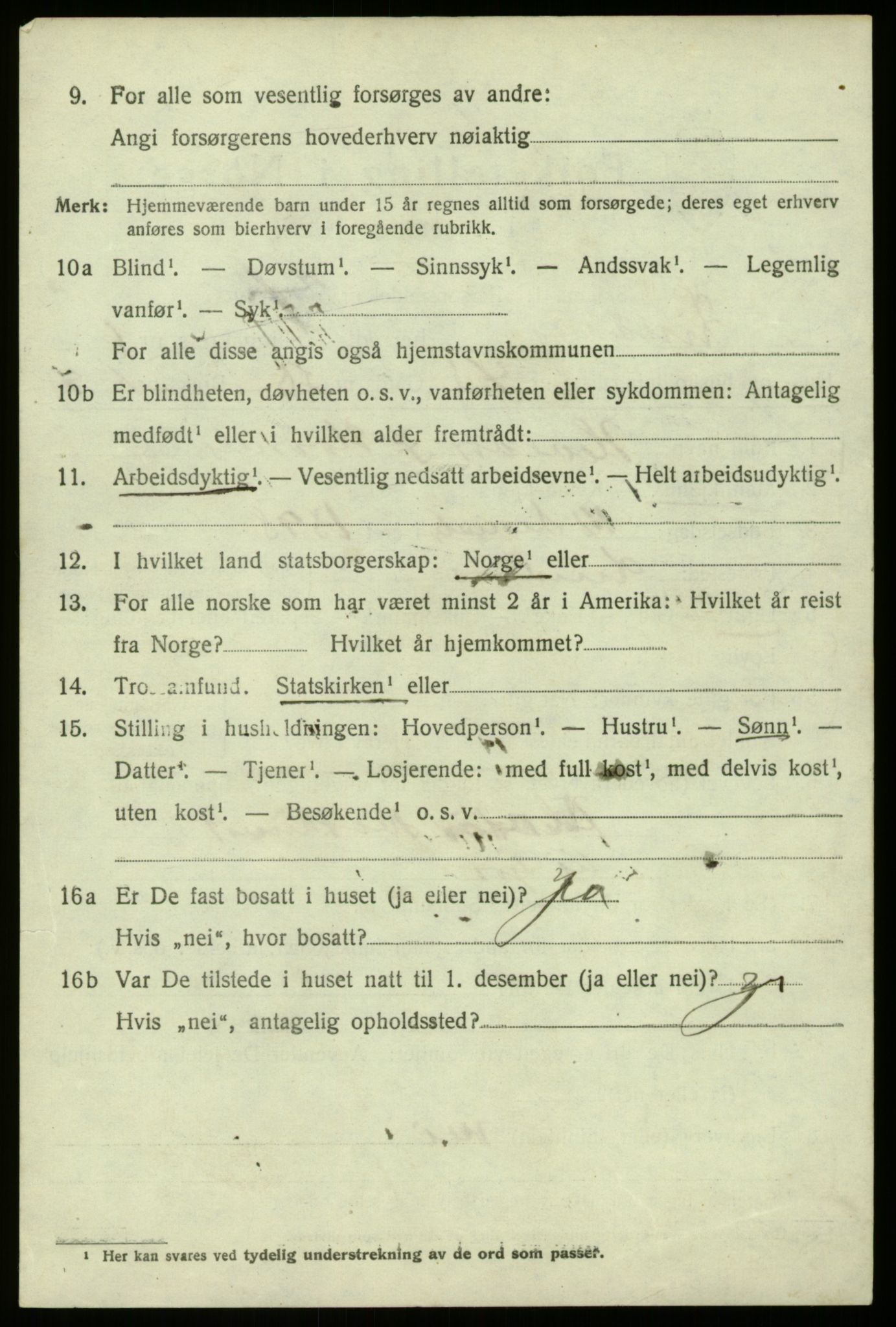 SAB, 1920 census for Lindås, 1920, p. 4026