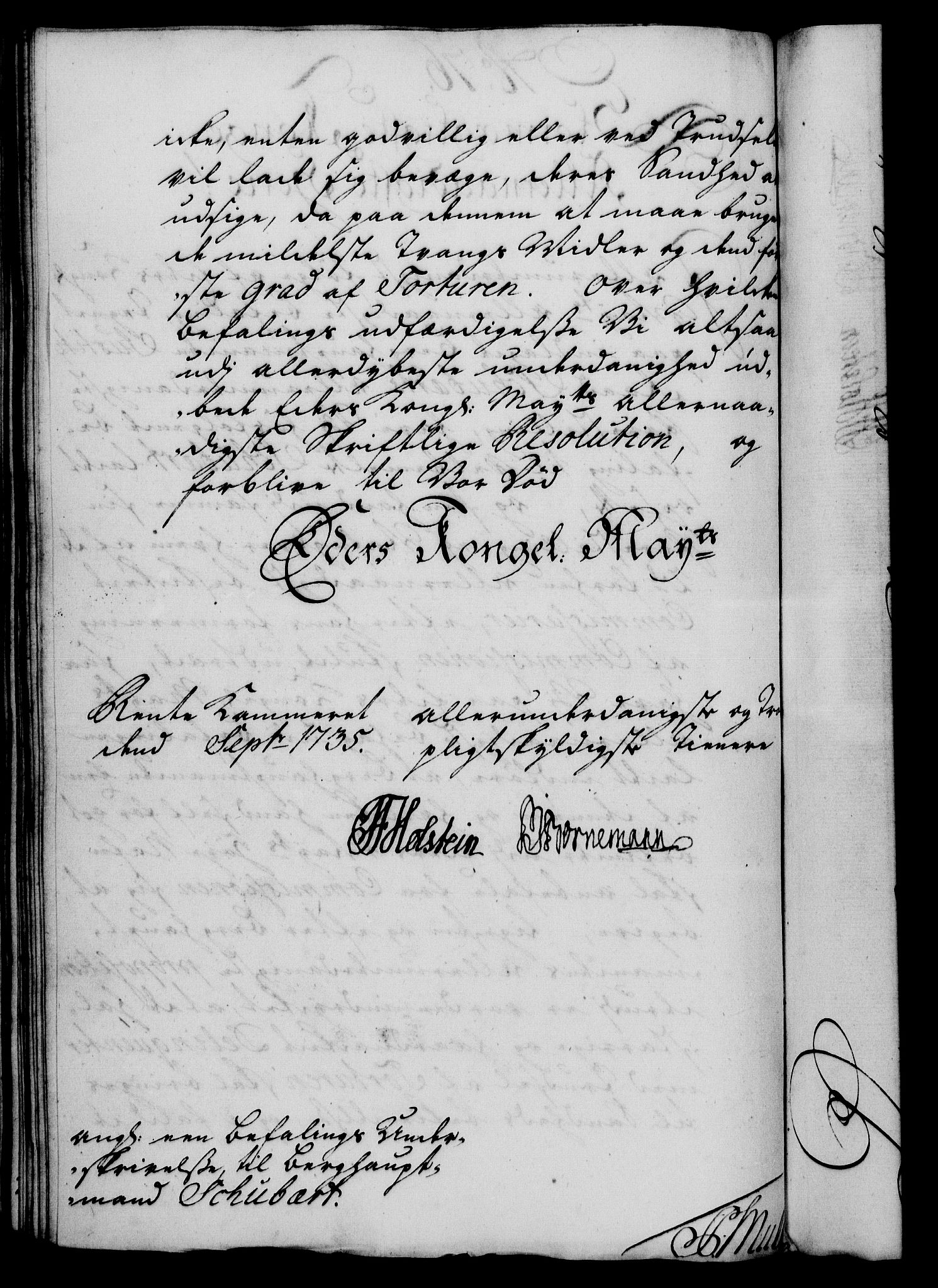 Rentekammeret, Kammerkanselliet, RA/EA-3111/G/Gf/Gfa/L0018: Norsk relasjons- og resolusjonsprotokoll (merket RK 52.18), 1735, p. 511