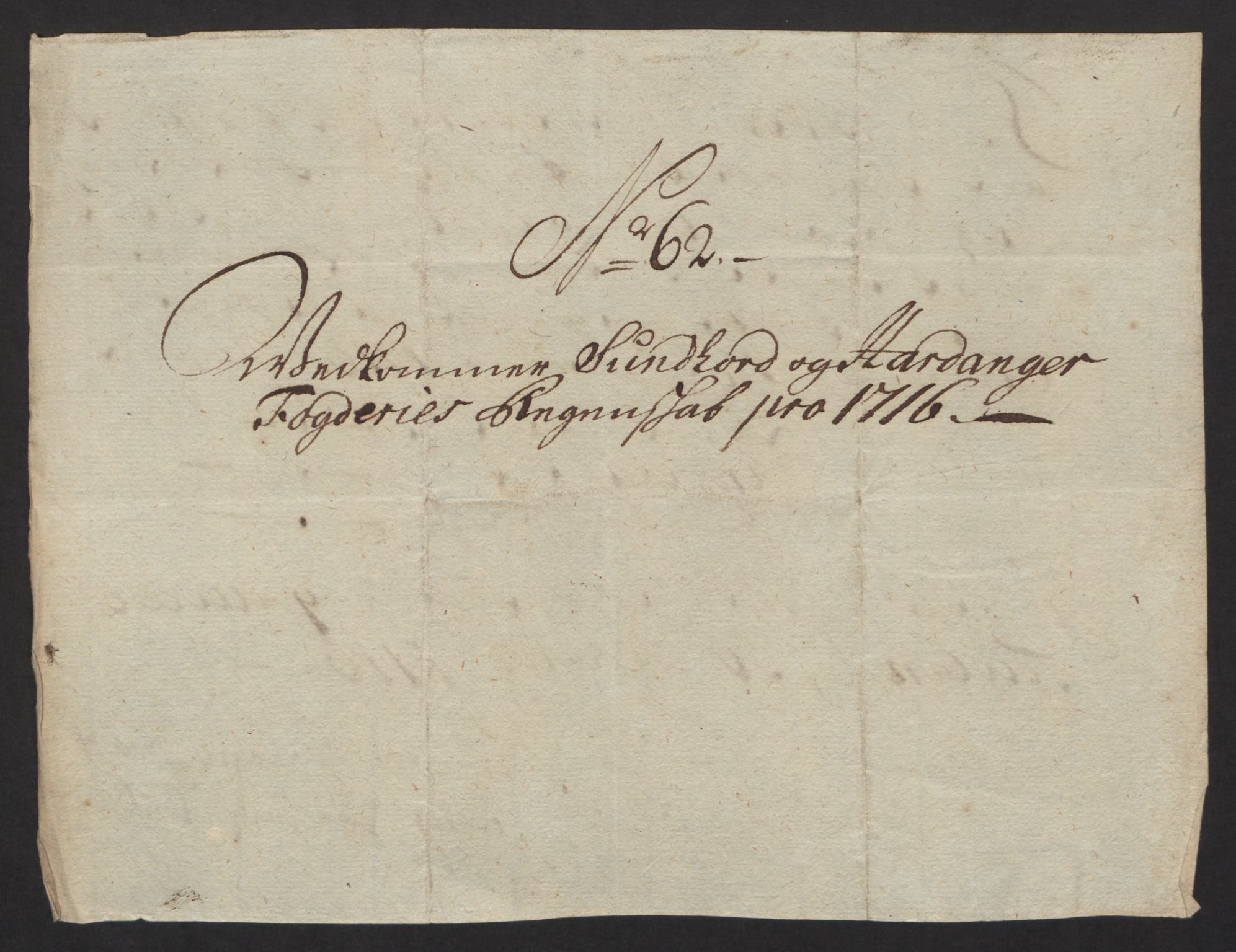 Rentekammeret inntil 1814, Reviderte regnskaper, Fogderegnskap, AV/RA-EA-4092/R48/L2992: Fogderegnskap Sunnhordland og Hardanger, 1716, p. 288