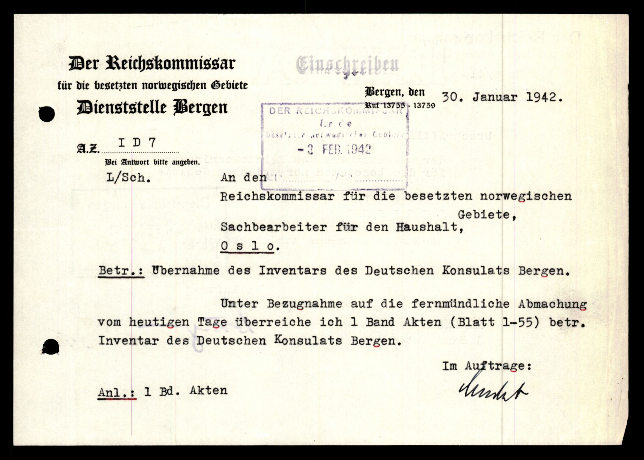 Forsvarets Overkommando. 2 kontor. Arkiv 11.4. Spredte tyske arkivsaker, AV/RA-RAFA-7031/D/Dar/Darc/L0021: FO.II. Tyske konsulater, 1929-1940, p. 104