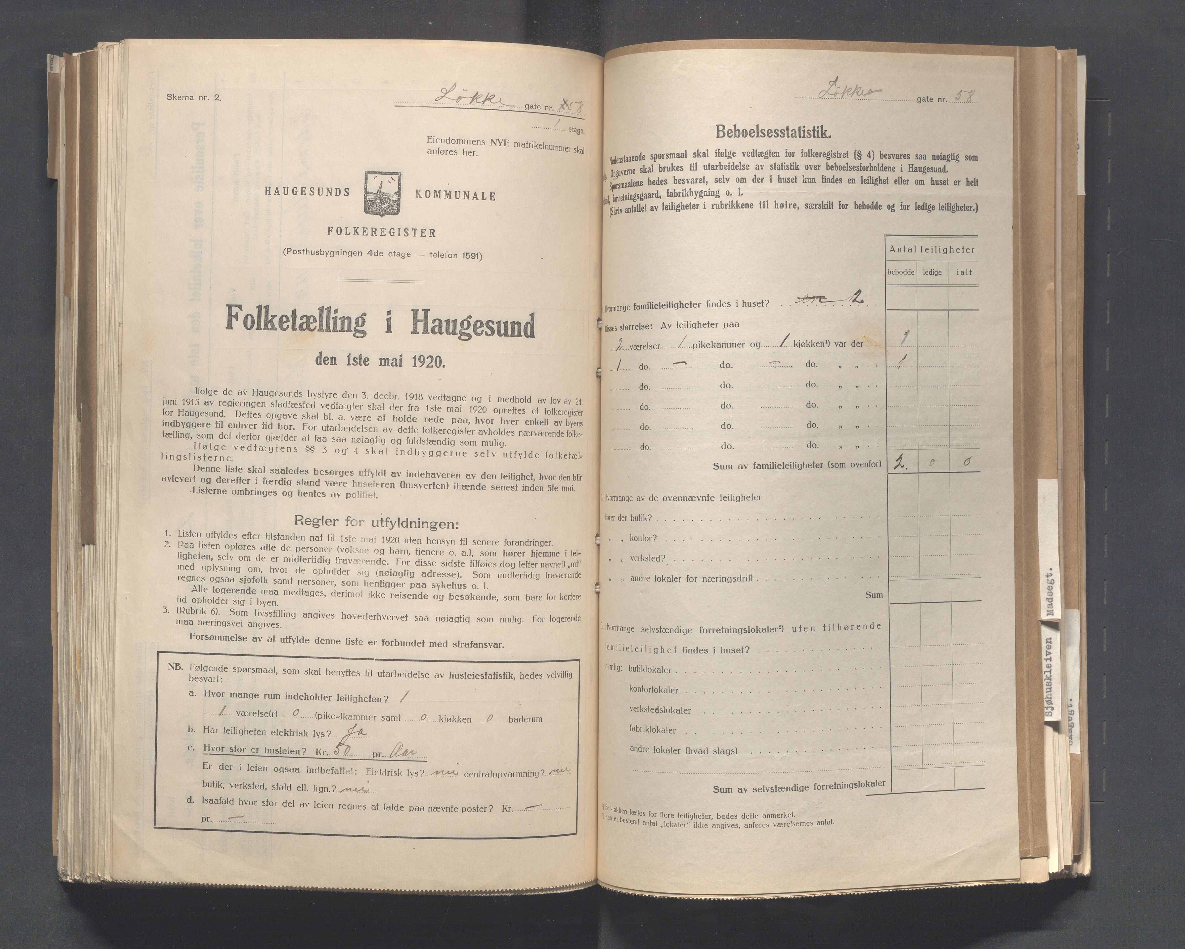 IKAR, Local census 1.5.1920 for Haugesund, 1920, p. 6255