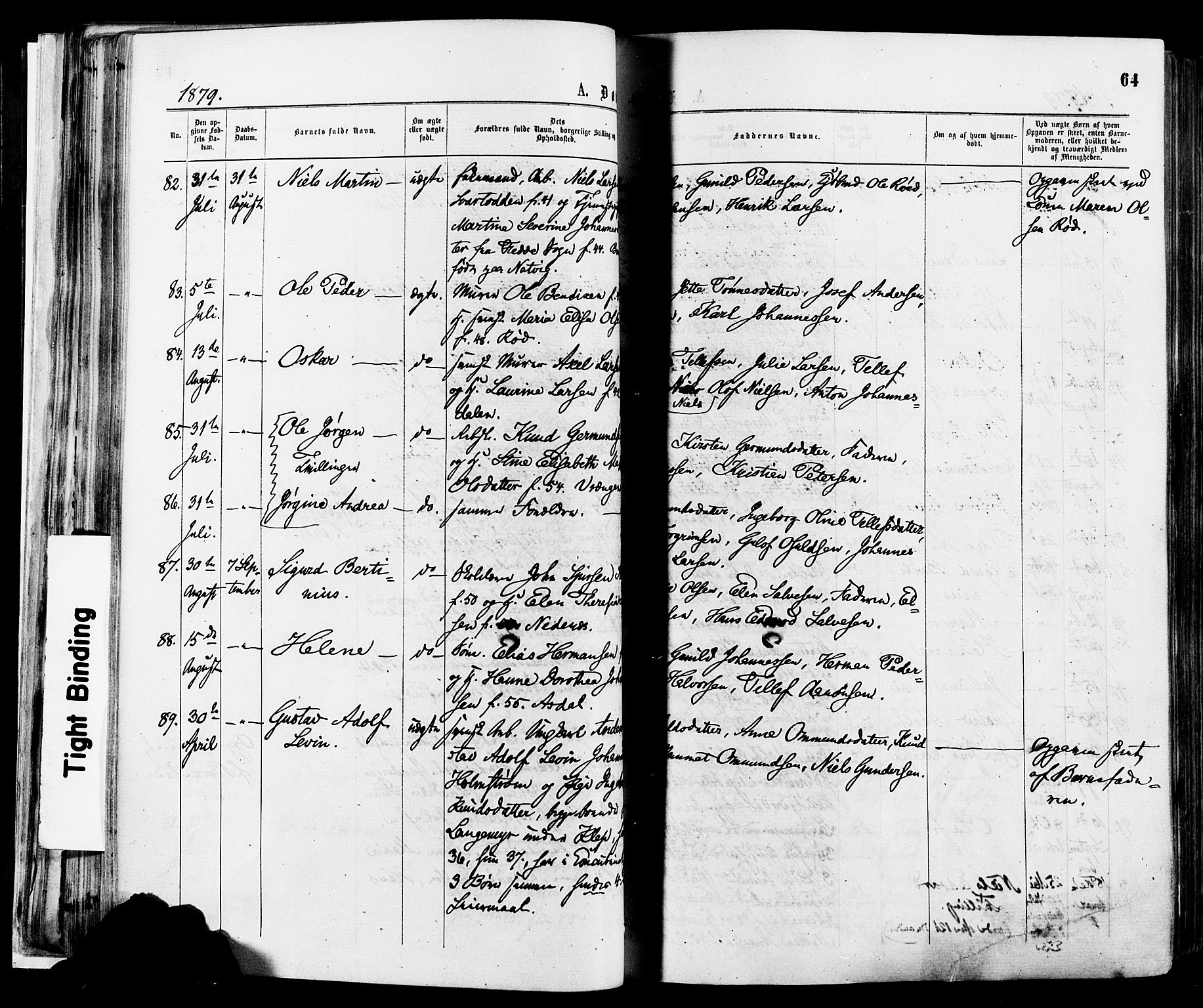 Øyestad sokneprestkontor, AV/SAK-1111-0049/F/Fa/L0016: Parish register (official) no. A 16, 1874-1886, p. 64