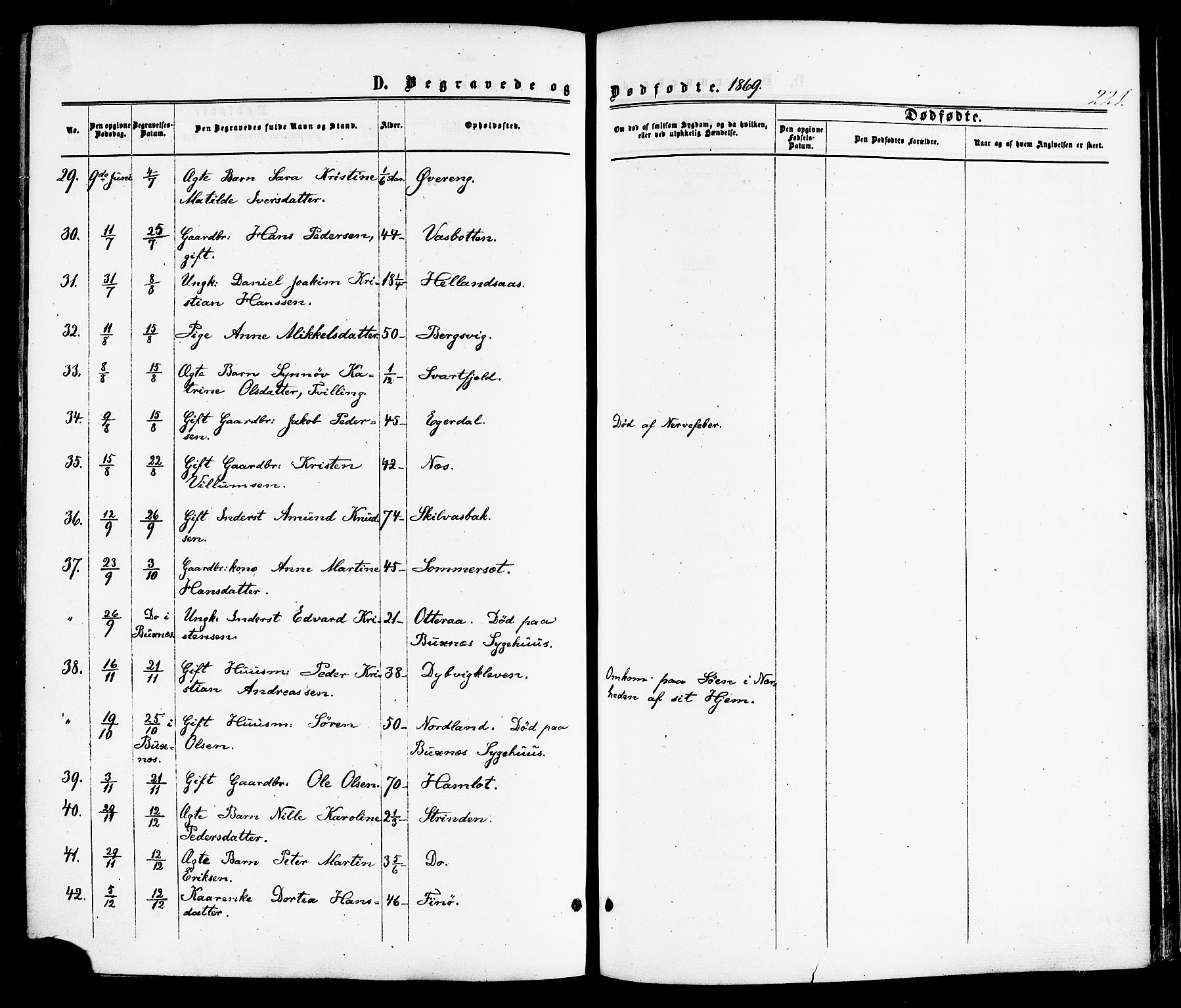 Ministerialprotokoller, klokkerbøker og fødselsregistre - Nordland, AV/SAT-A-1459/859/L0845: Parish register (official) no. 859A05, 1863-1877, p. 221